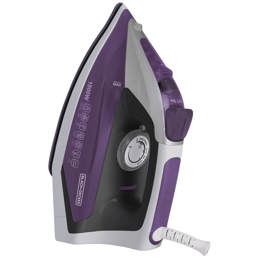 BLACK+DECKER BXIR1801IN 1800 Watts 220ml Steam Iron (Anti Drip, Purple)_4