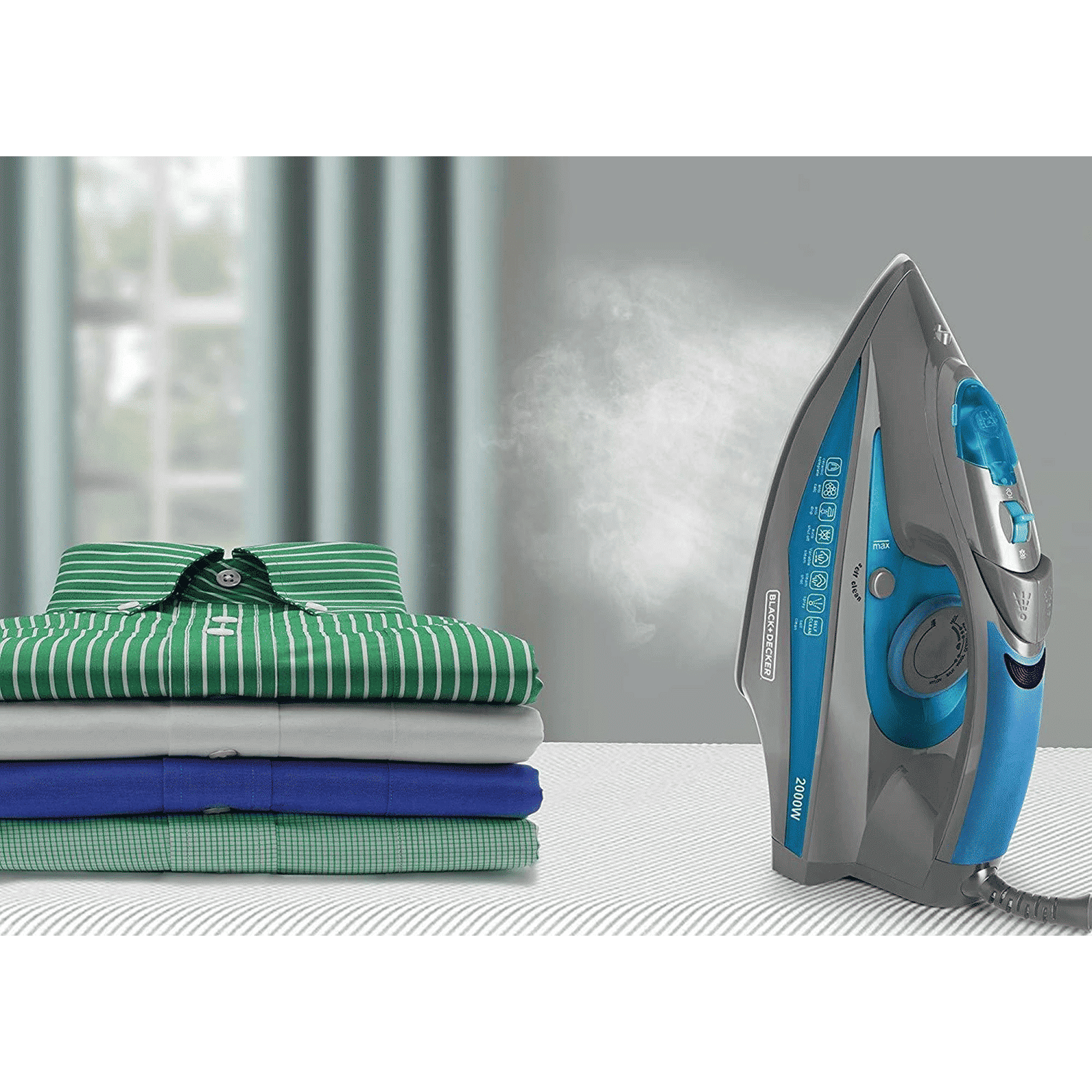 BLACK+DECKER BXIR2001IN 2000 Watts 380ml Steam Iron (Vertical Steam Function, Grey)_6