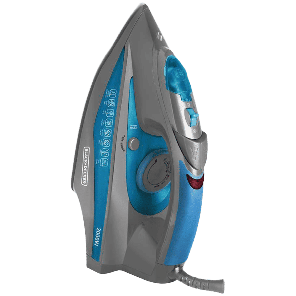 BLACK+DECKER BXIR2001IN 2000 Watts 380ml Steam Iron (Vertical Steam Function, Grey)_2