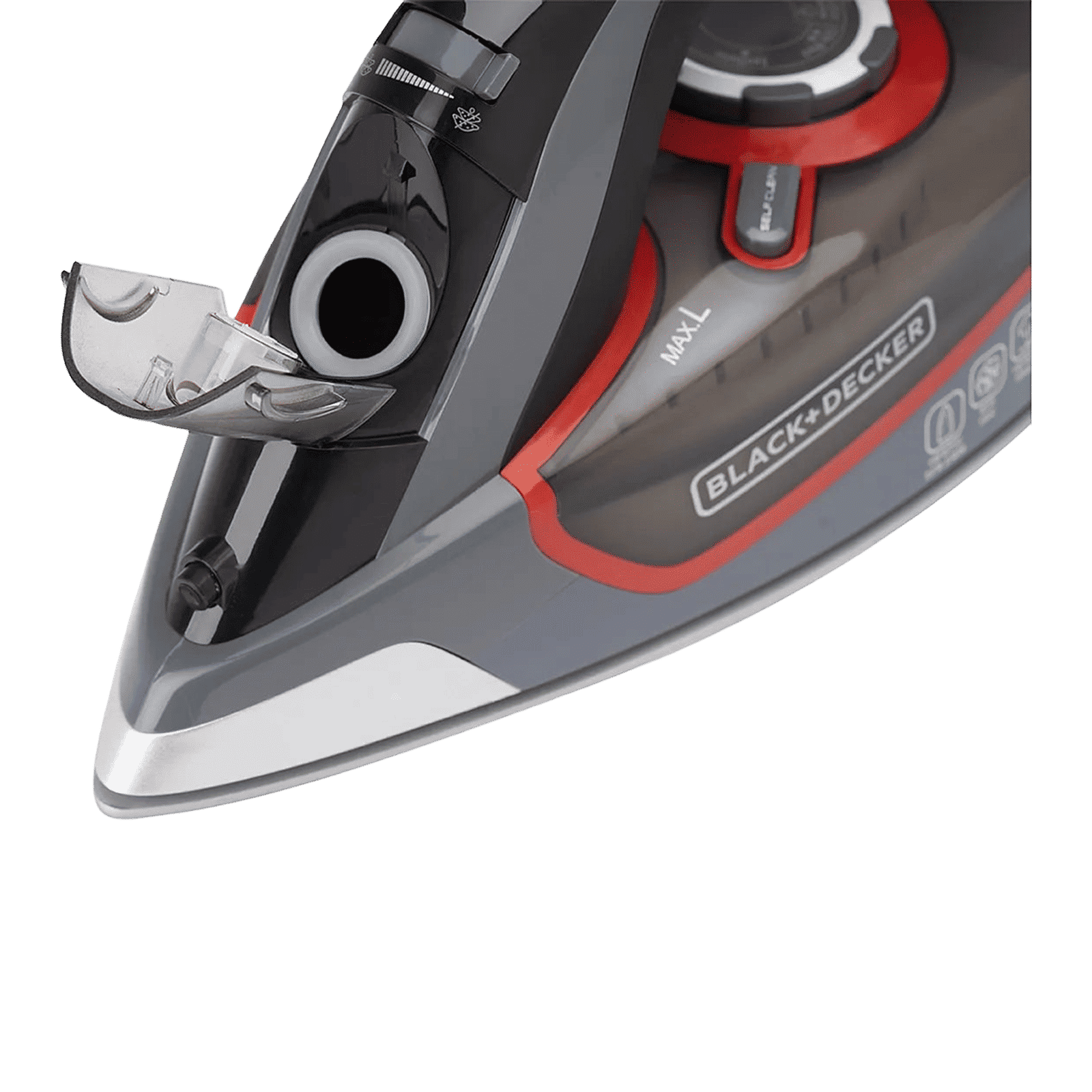 Black & Decker 2200 Watts 380ml Steam Iron (Ceramic Sole Plate, BXIR2202IN, Grey)_6