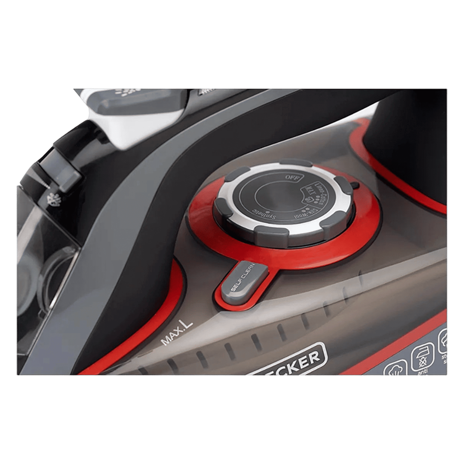 Black & Decker 2200 Watts 380ml Steam Iron (Ceramic Sole Plate, BXIR2202IN, Grey)_8