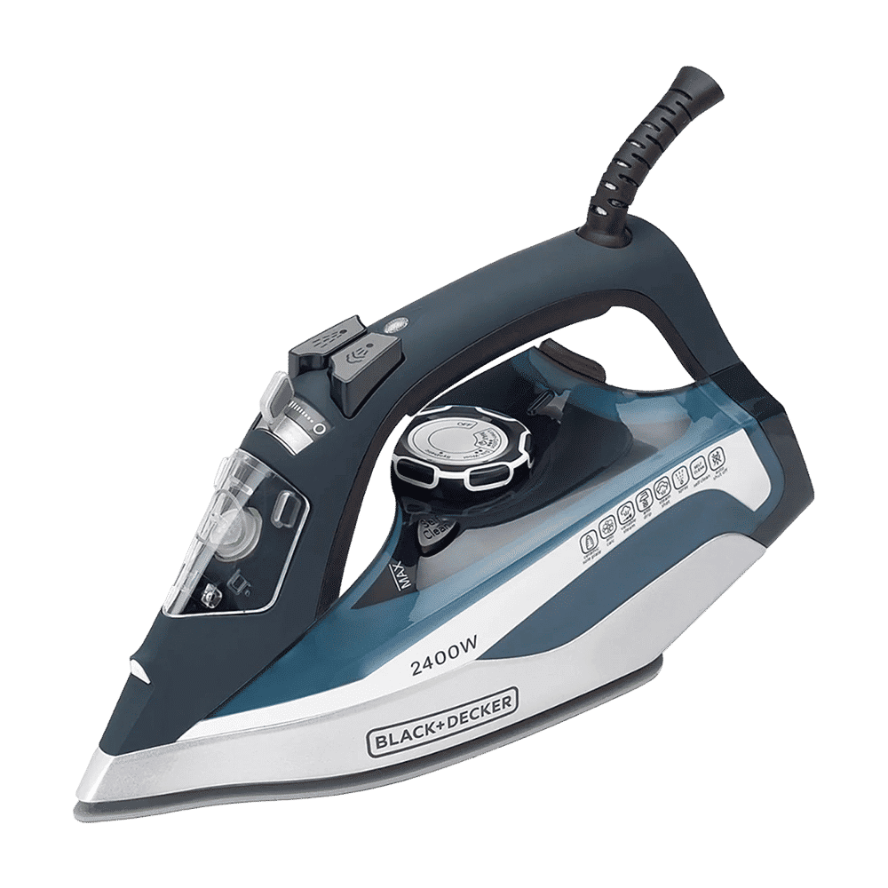 Black & Decker 2400 Watts 380ml Steam Iron (Auto Shut Off, BXIR2401IN, Blue) Black & Decker 2400 Watts 380ml Steam Iron (Auto Shut Off, BXIR2401IN, Blue)_1