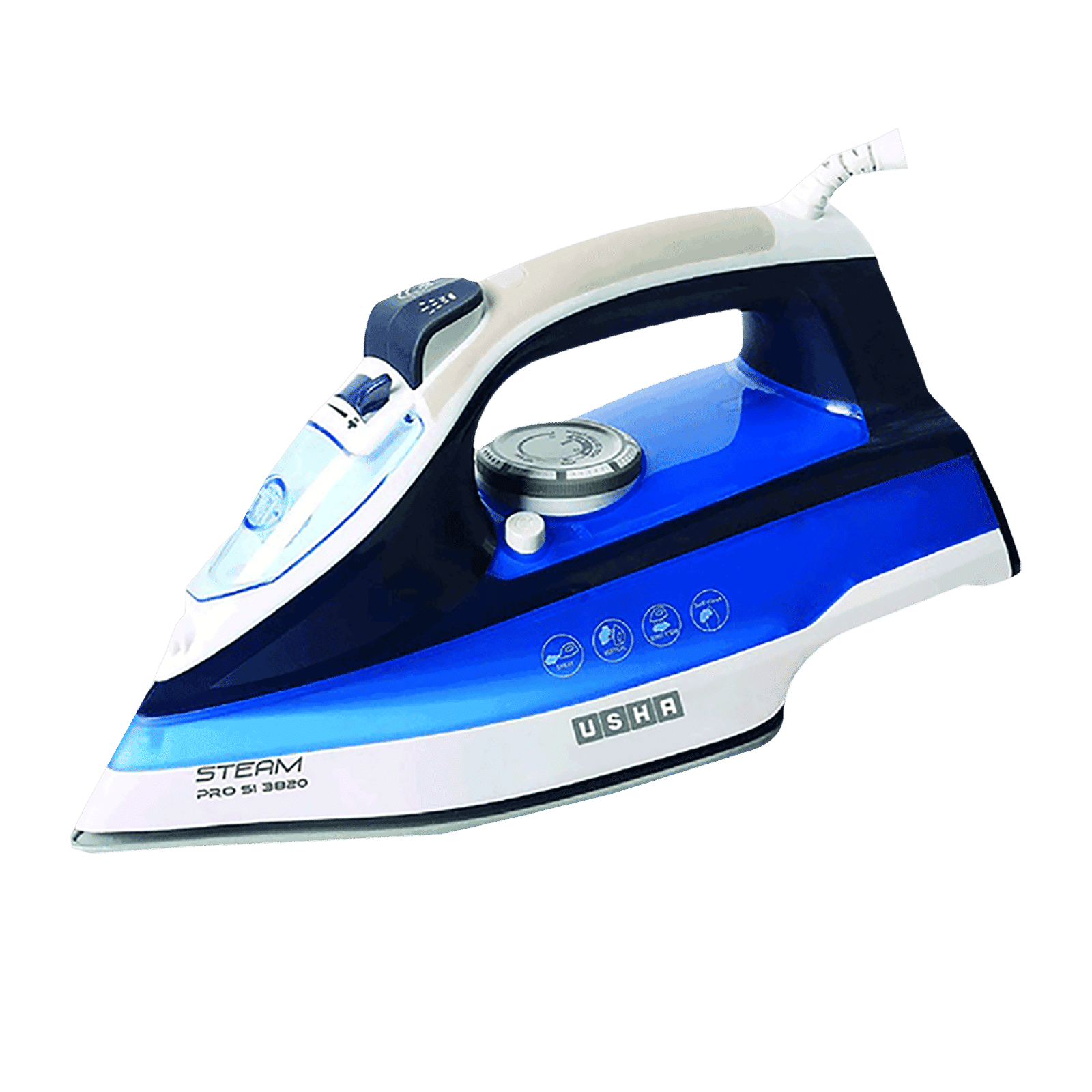 USHA SI 3820 2000 Watts 280ml Steam Iron (Anti-Drip Function, Blue)_1
