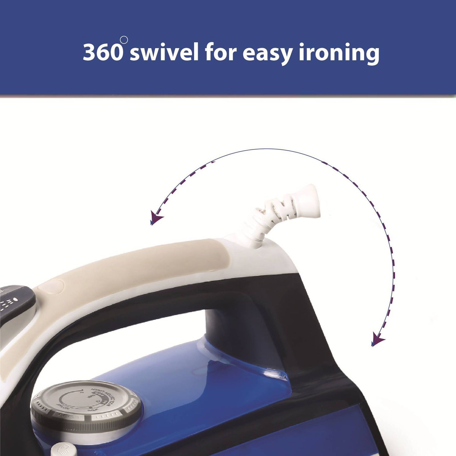 USHA SI 3820 2000 Watts 280ml Steam Iron (Anti-Drip Function, Blue)_4