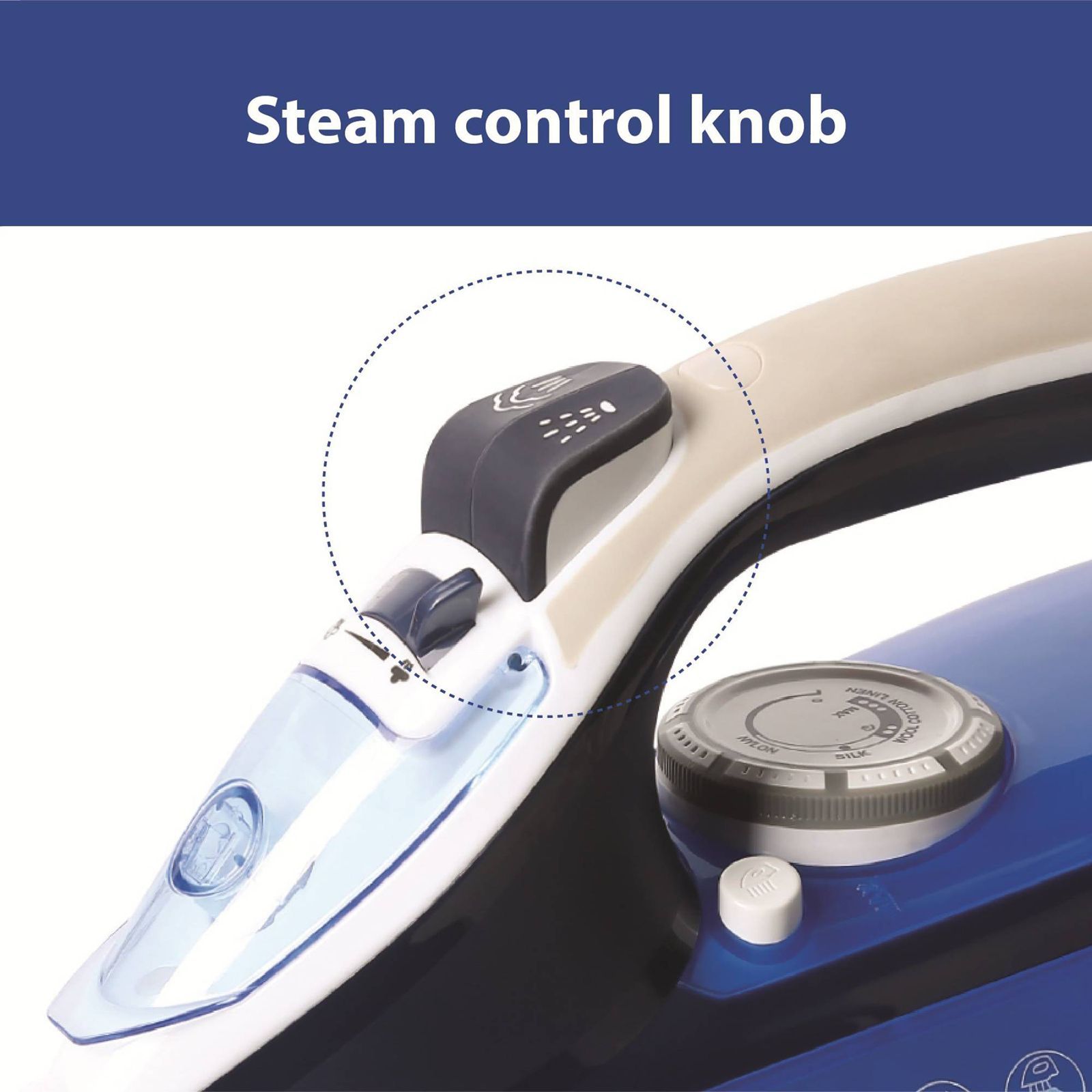 USHA SI 3820 2000 Watts 280ml Steam Iron (Anti-Drip Function, Blue)_5