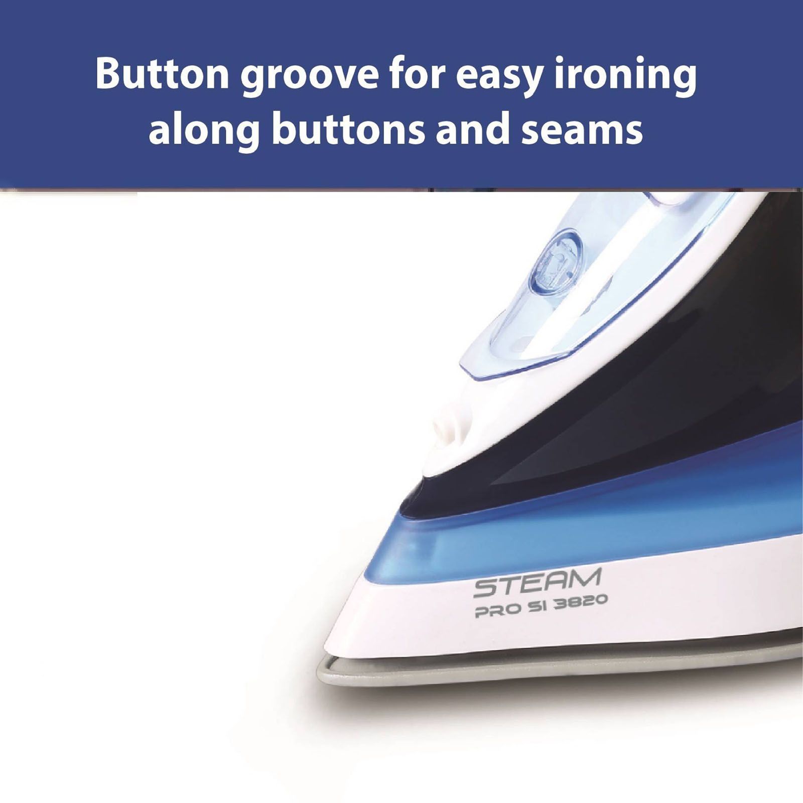 USHA SI 3820 2000 Watts 280ml Steam Iron (Anti-Drip Function, Blue)_2