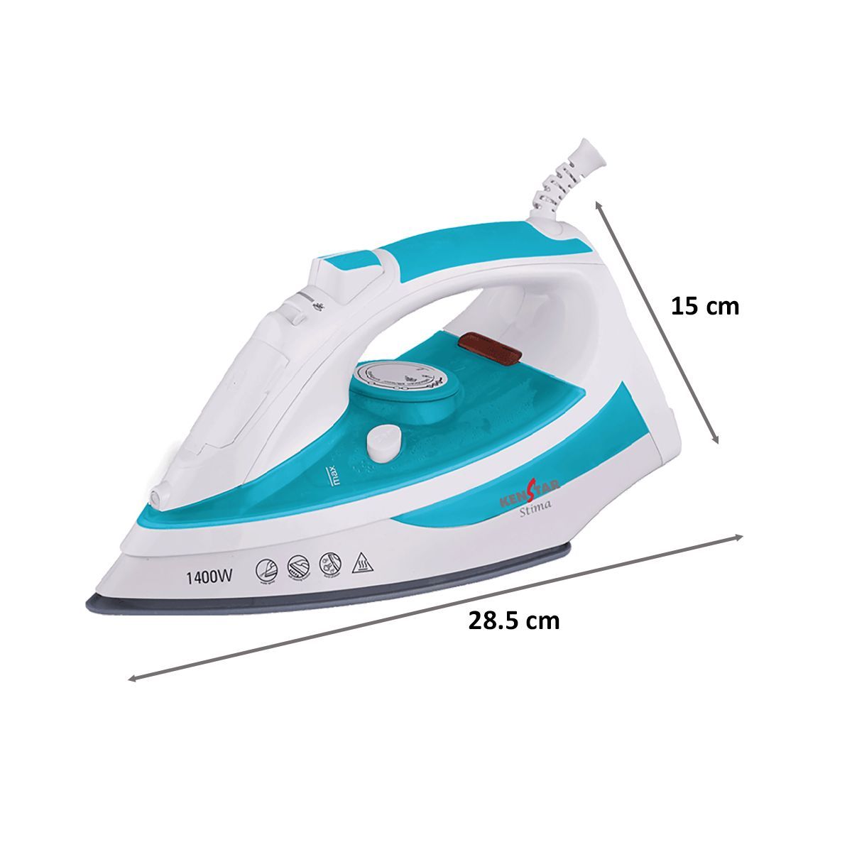 KENSTAR Stima 1400 Watts Steam Iron (Vertical Steam Function, Blue)_2