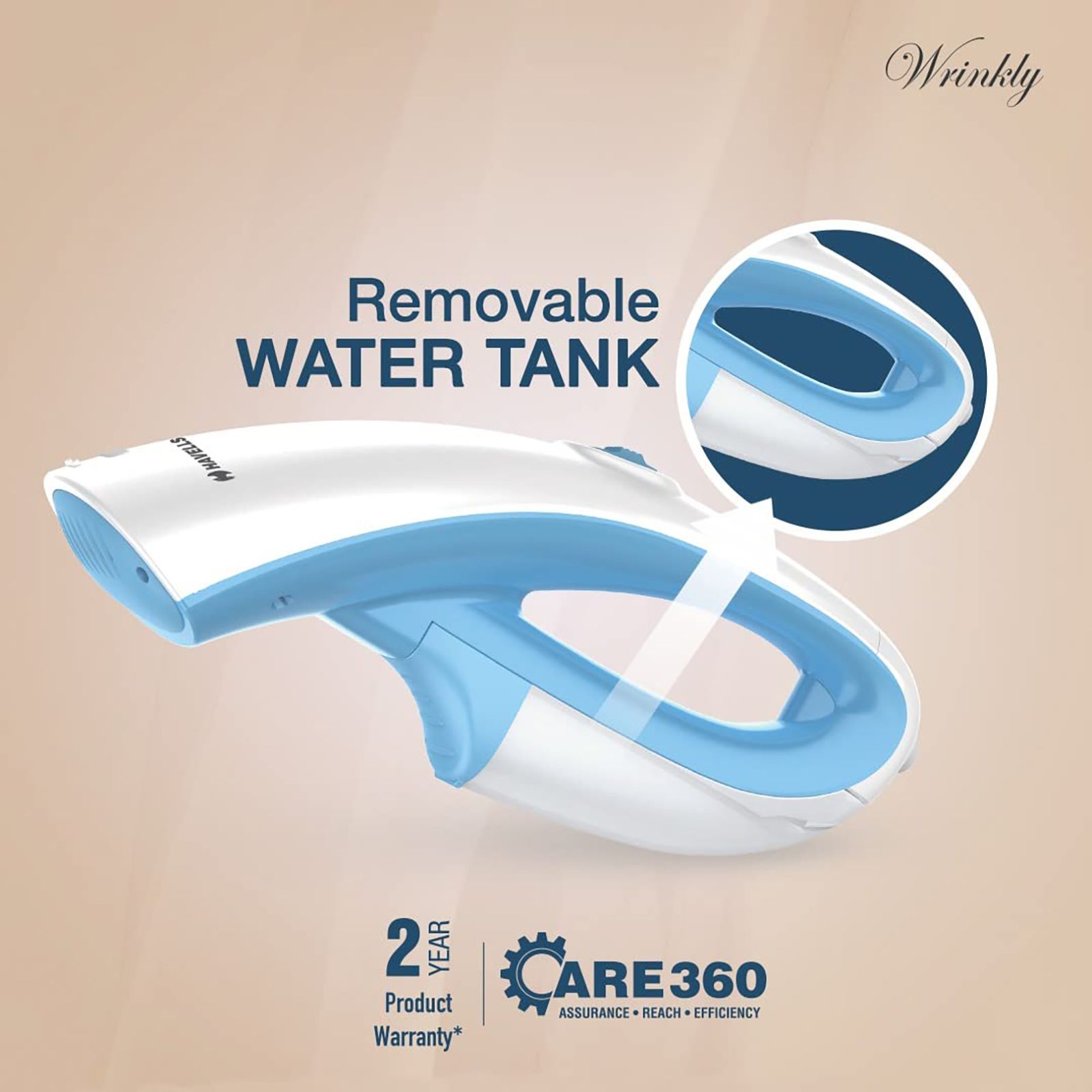 HAVELLS Wrinkly 920 Watt Garment Steamer (GHGGSBPB092, Blue)_7