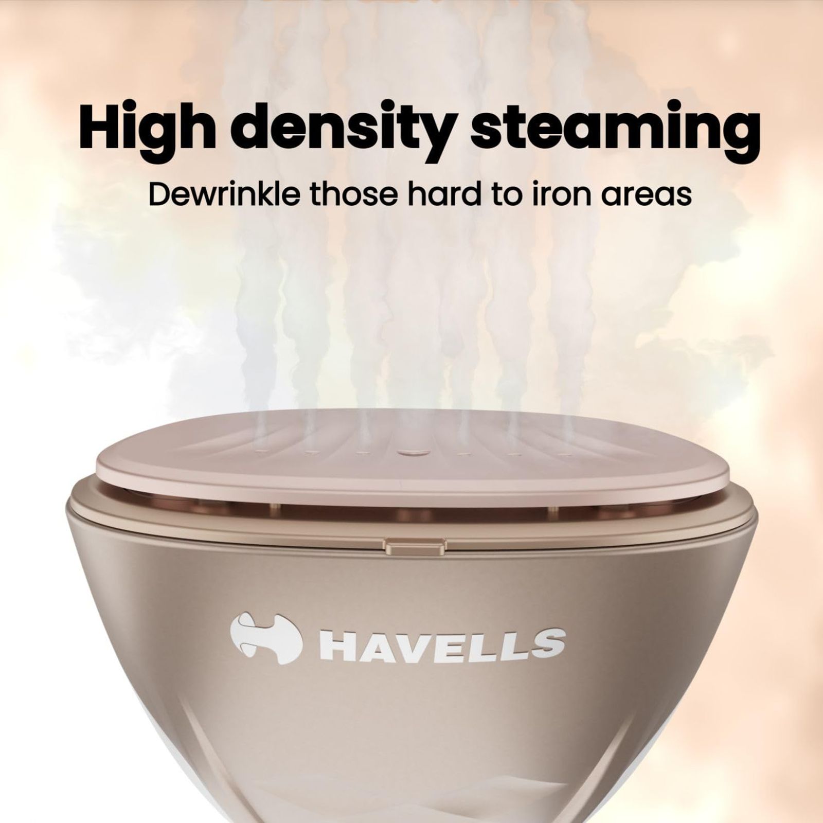 HAVELLS Elegance 1200 Watts Handheld Garment Steamer (150ml Water Tank, 2 Mode, Gold)_7