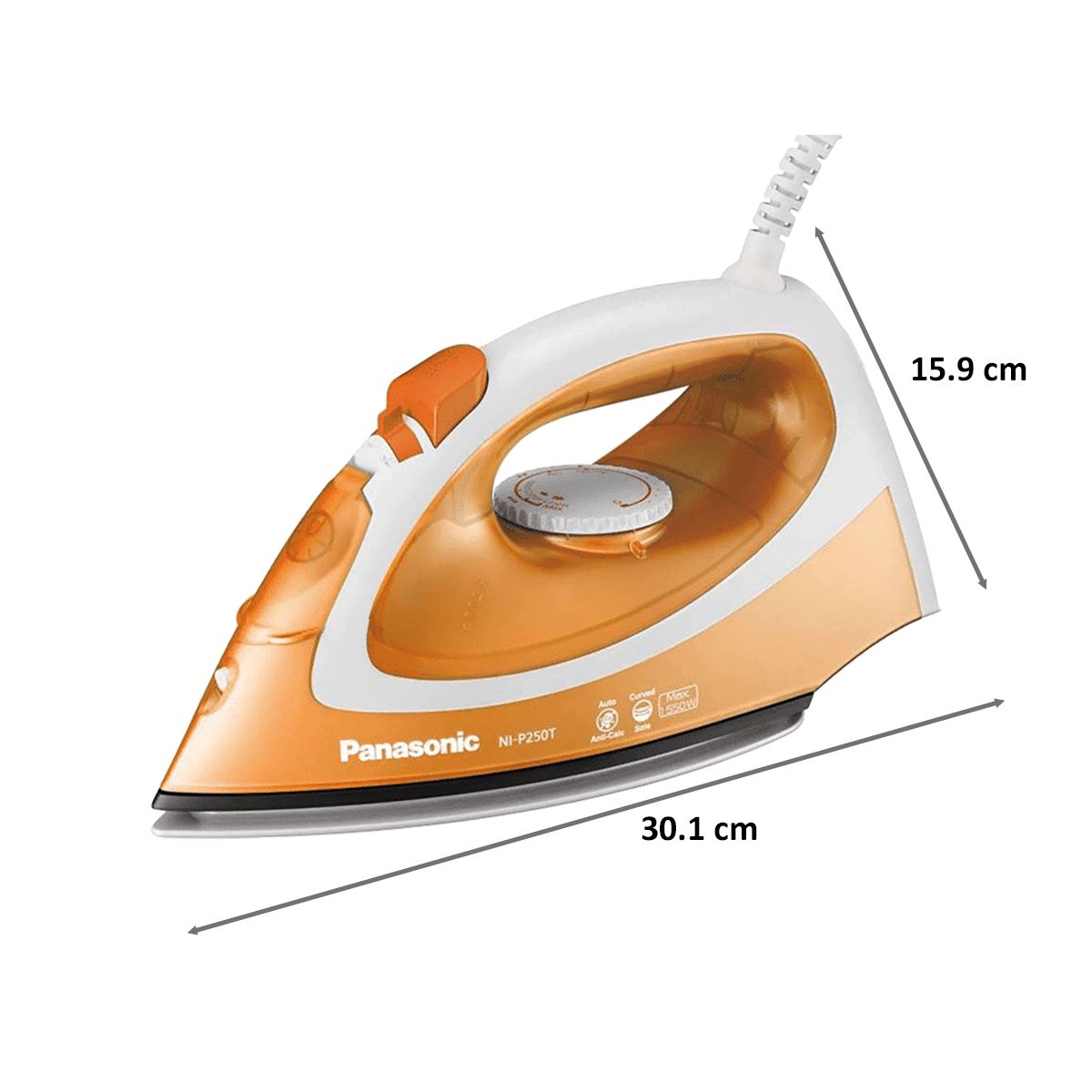 Panasonic 1550 Watt Steam Iron (NI-P250TTSM, Orange)_2