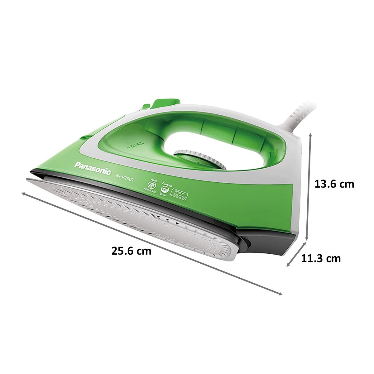 Panasonic NI-P250TGSM 1550 Watts 200ml Steam Iron (Anti-calc System, Green) Panasonic NI-P250TGSM 1550 Watts 200ml Steam Iron (Anti-calc System, Green)_2