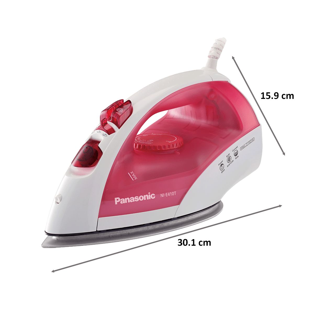 Panasonic NI-E410TRSM 2150 Watts 200ml Steam Iron (Anti-calc System, Red)_2
