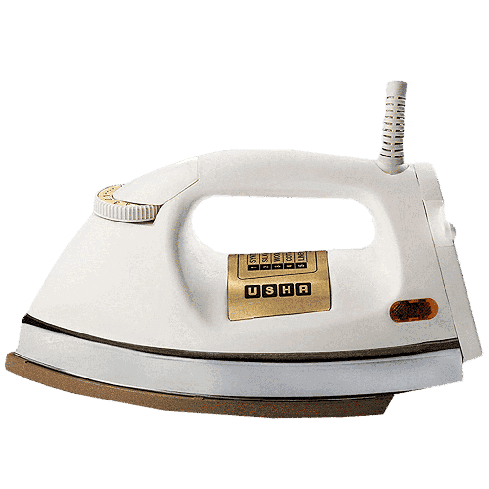USHA EI 3710 1000 Watts Dry Iron (360 Degree Swivel Cord, White)_1