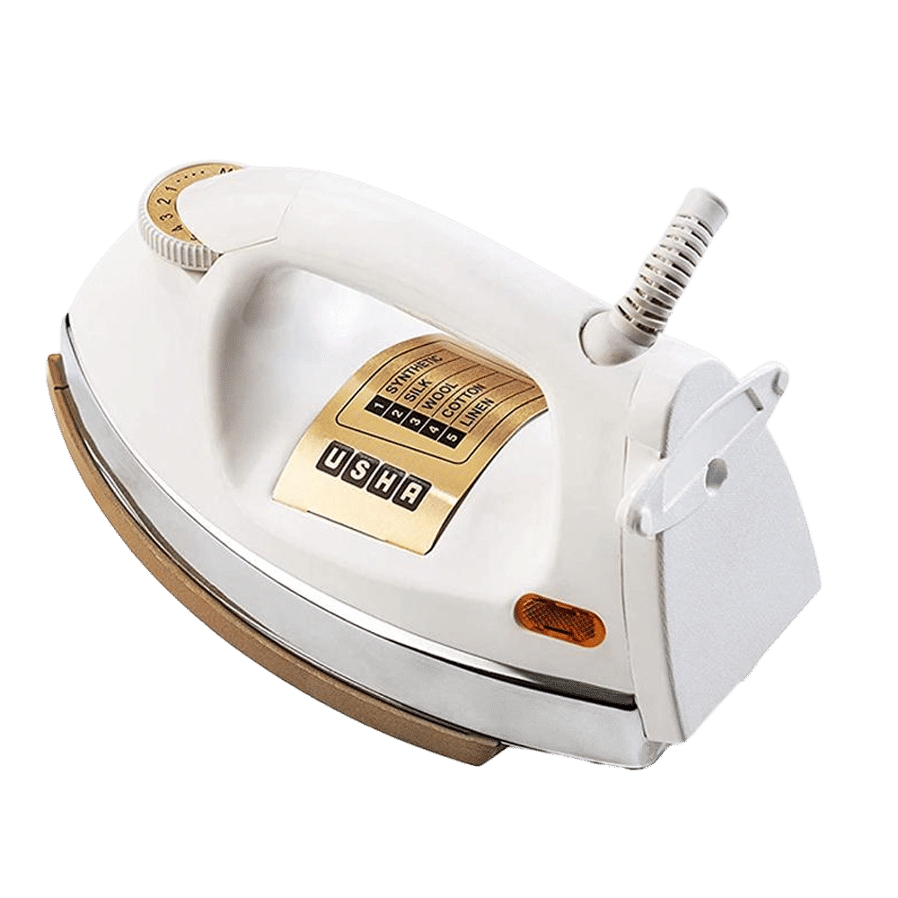 USHA EI 3710 1000 Watts Dry Iron (360 Degree Swivel Cord, White)_2