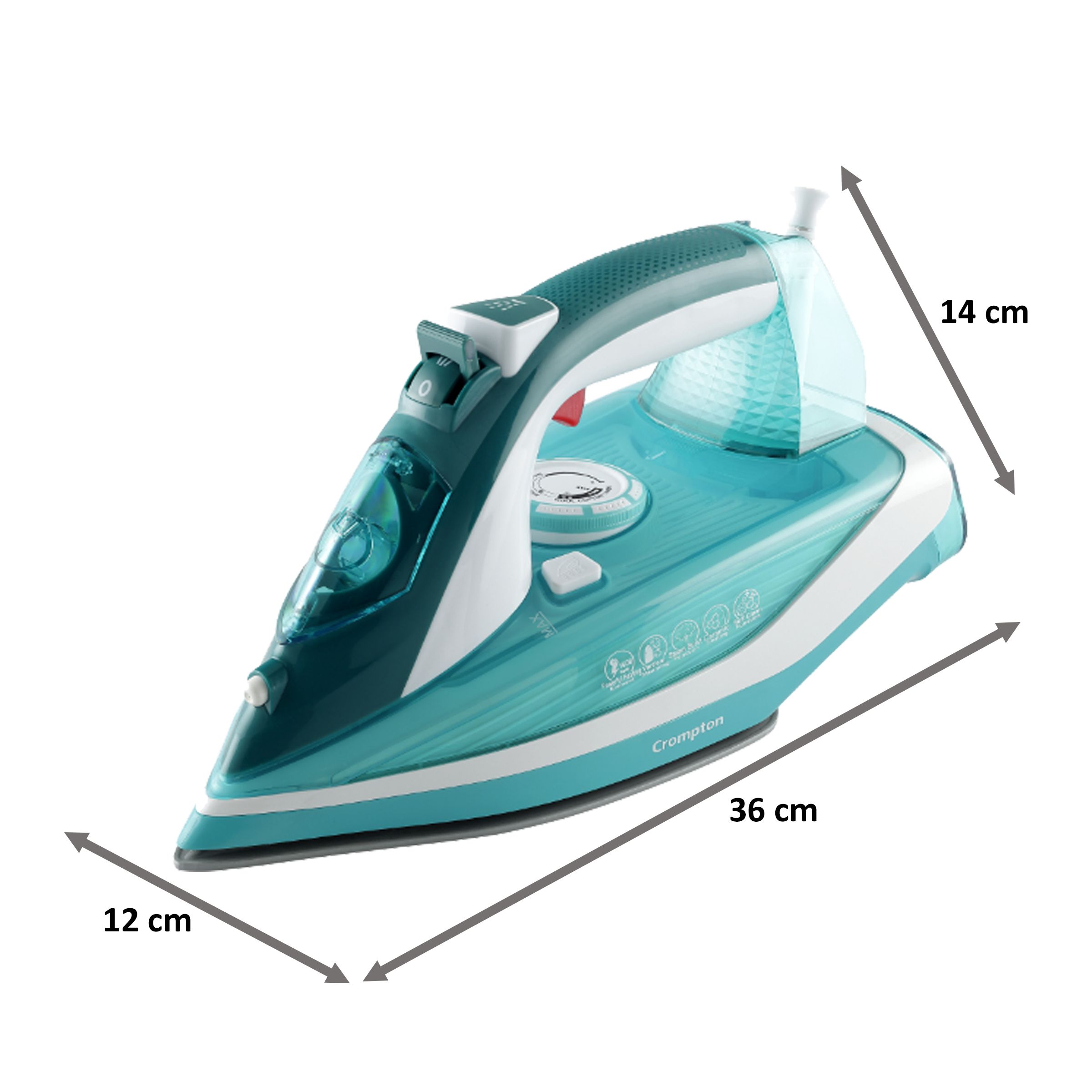 Crompton FabriSmart 1600 Watts 200ml Steam Iron (Anti Drip Technology, Purple)_2