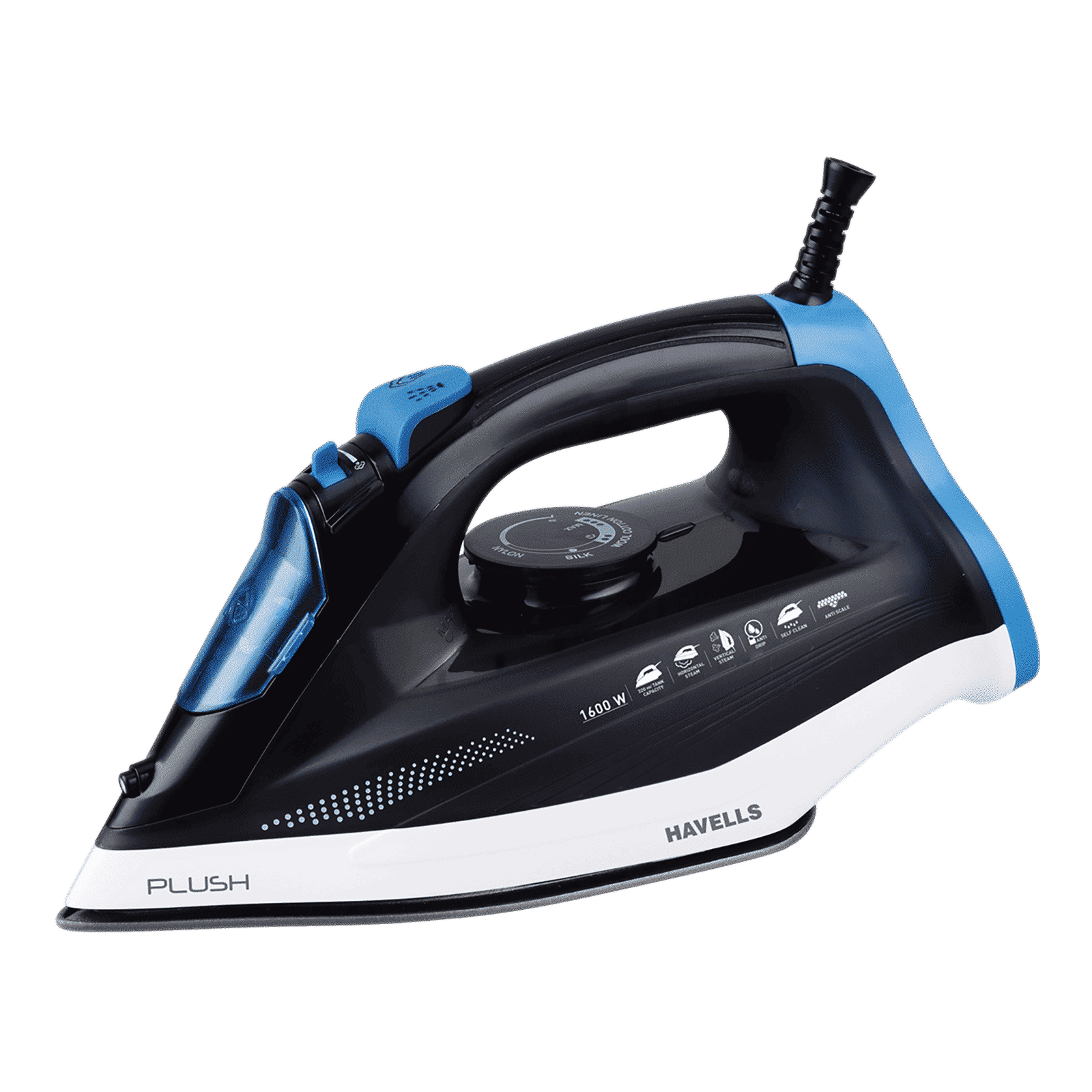 HAVELLS Plush 1600 Watts 320ml Steam Iron (Horizontal & Vertical Steaming, Black) HAVELLS Plush 1600 Watts 320ml Steam Iron (Horizontal & Vertical Steaming, Black)_1