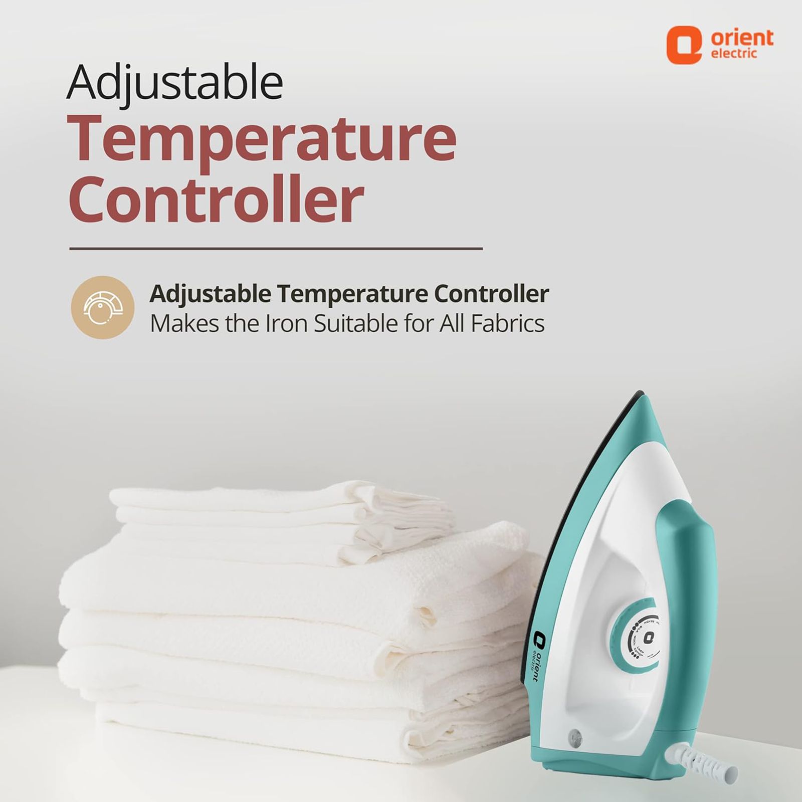 Orient Fabrijoy 1000 Watts Dry Iron (G Shaped Heating Element, DIFJ10BP, Turquoise Blue) Orient Fabrijoy 1000 Watts Dry Iron (G Shaped Heating Element, DIFJ10BP, Turquoise Blue)_9