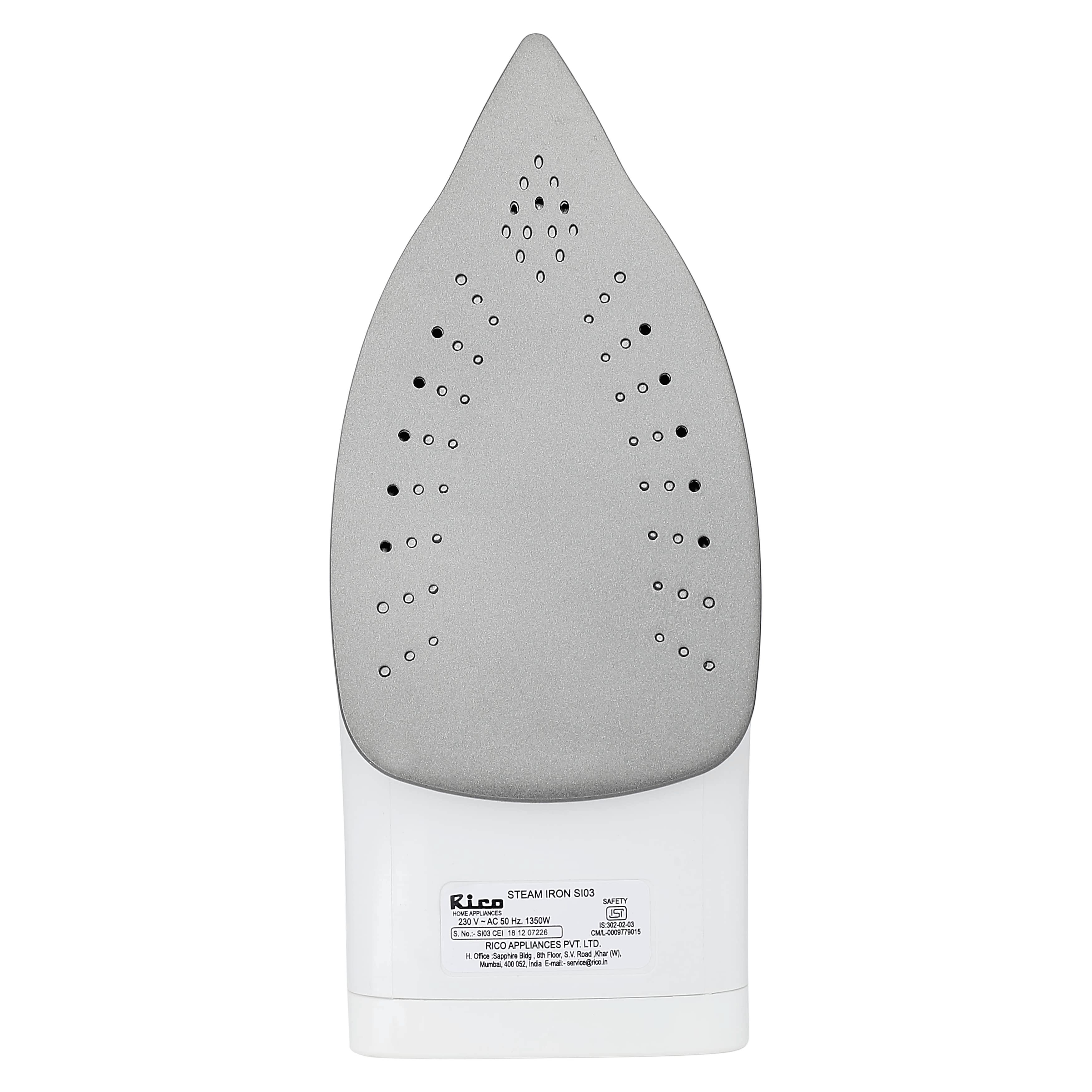 Rico SI03 1350 Watts Steam Iron (Steam burst, Sky Blue)_5