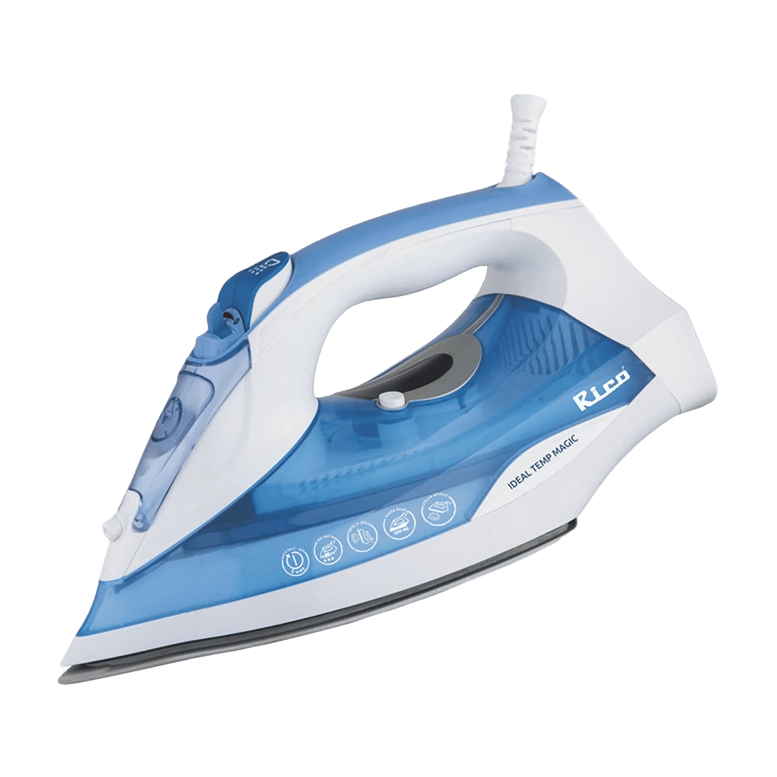 Rico Ideal Temperature Magic 2200 Watts 300ml Steam Iron (SI2111, White/Blue)_1