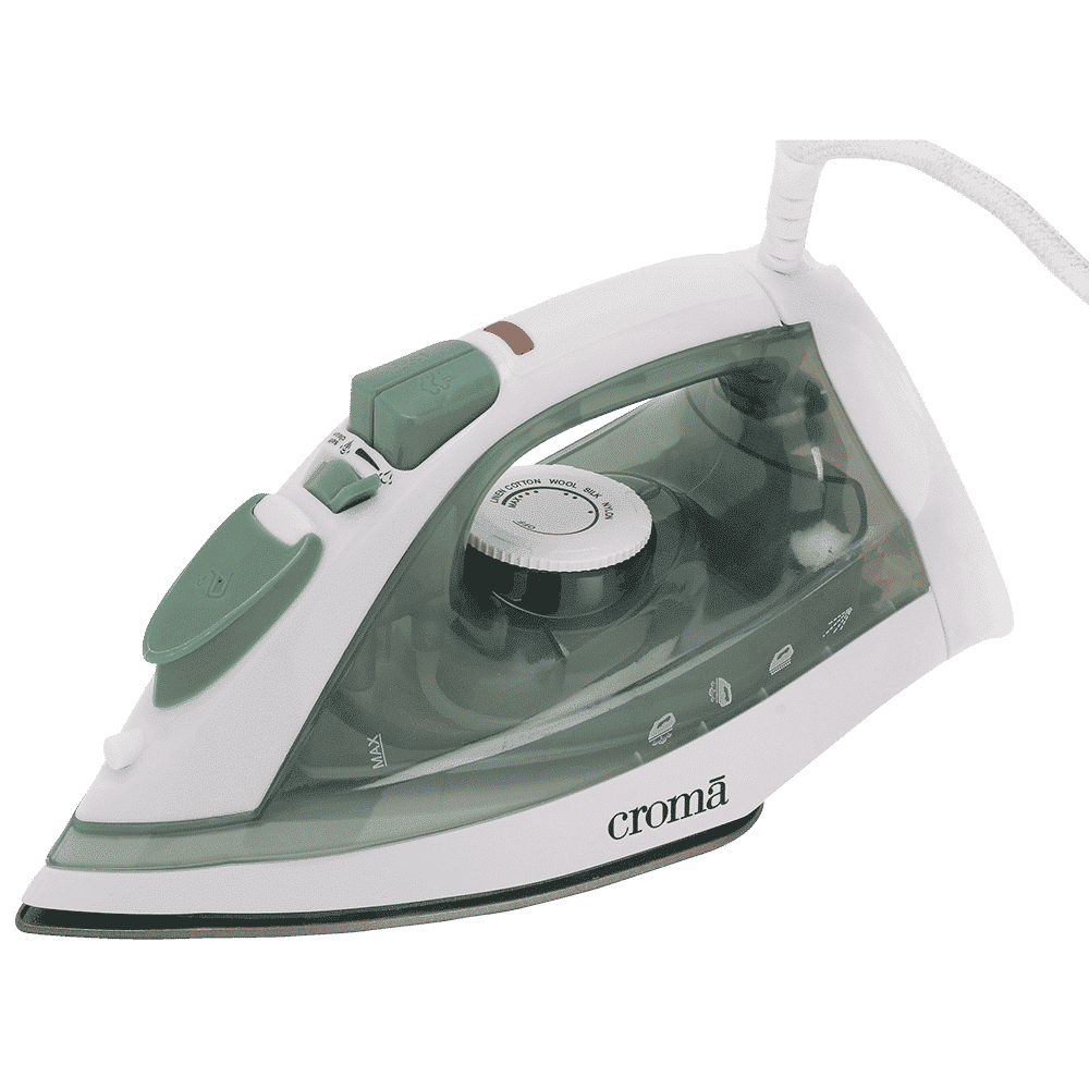 Croma 1600 Watts 210ml Steam Iron (360 Degree Swivel Cord, Grey)_1