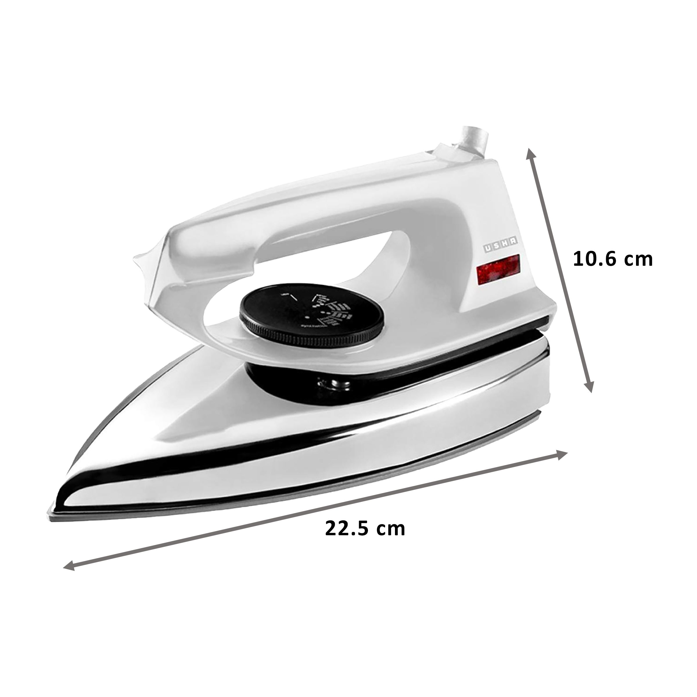 USHA El 2802 1000 Watts Dry Iron (Non Stick Soleplate, White) USHA El 2802 1000 Watts Dry Iron (Non Stick Soleplate, White)_2