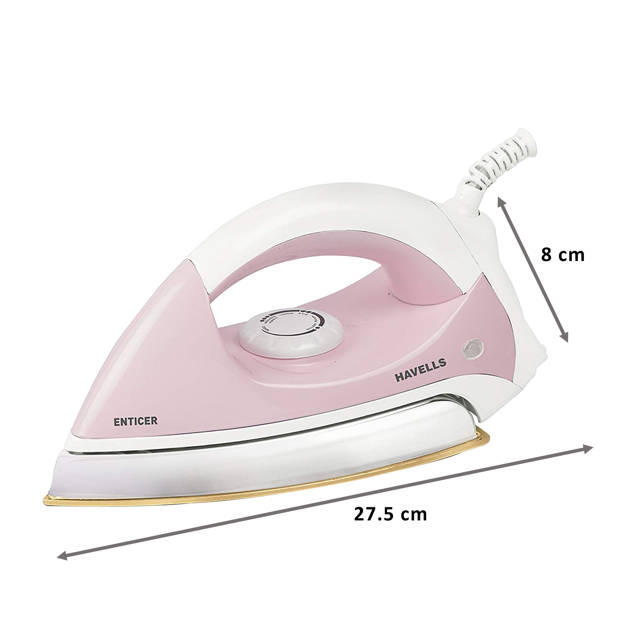 HAVELLS Enticer 1000 Watts Dry Iron (GHGDIAZP100, Rose Pink)_2
