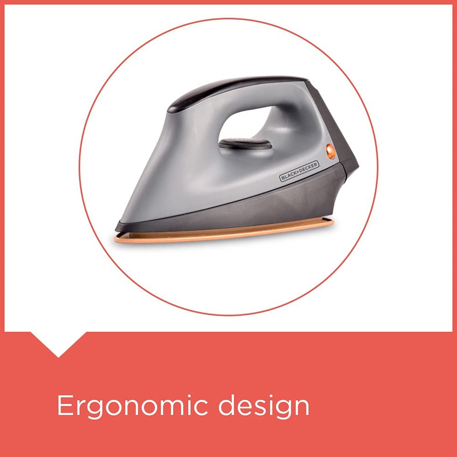 BLACK&DECKER 1100 Watts Dry iron (Heavy Weight, BXIR1102IN, Grey)_3