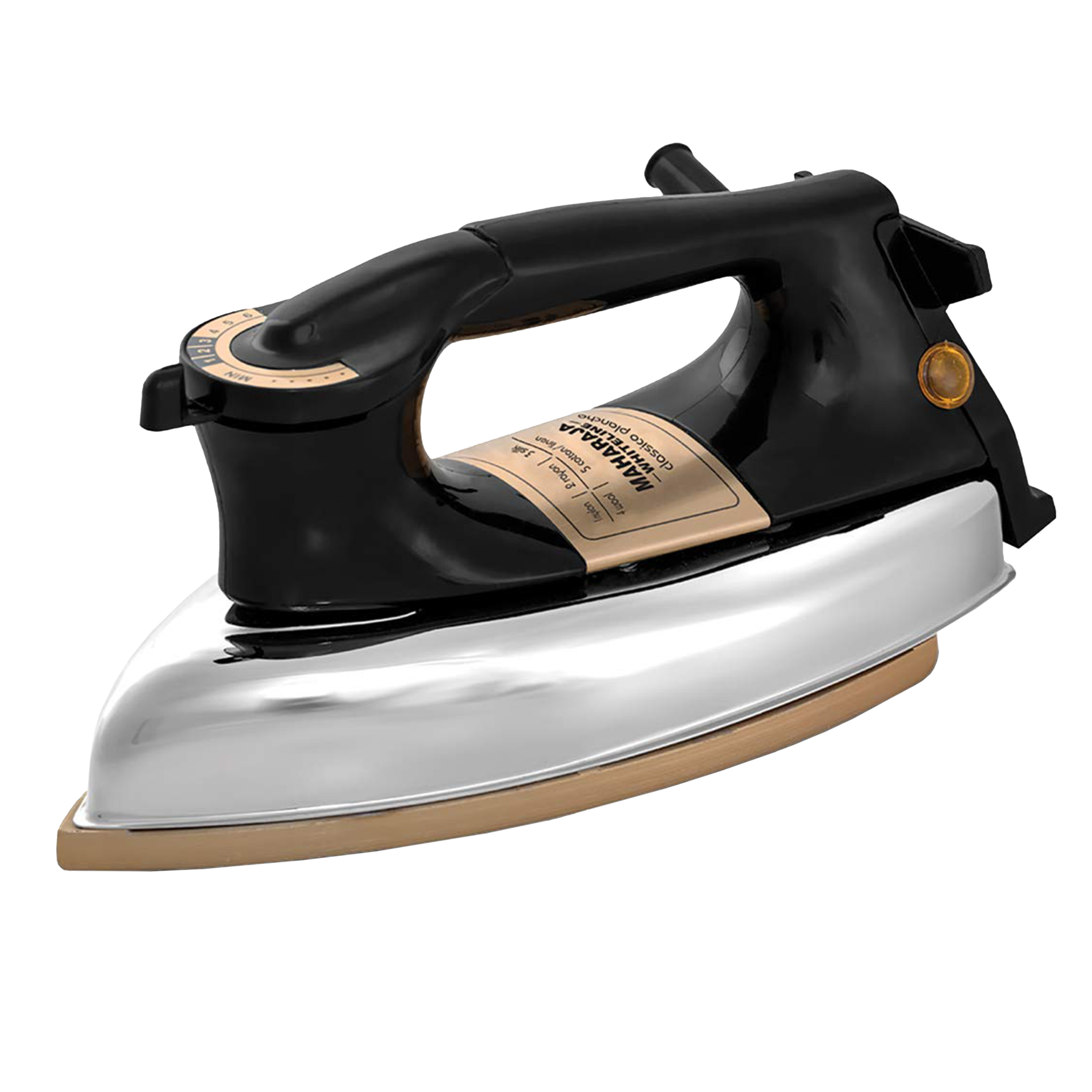 MAHARAJA WHITELINE Classico Plancha 1200 Watts Dry Iron (Non-Stick Soleplate,  DI-126, Black)_1