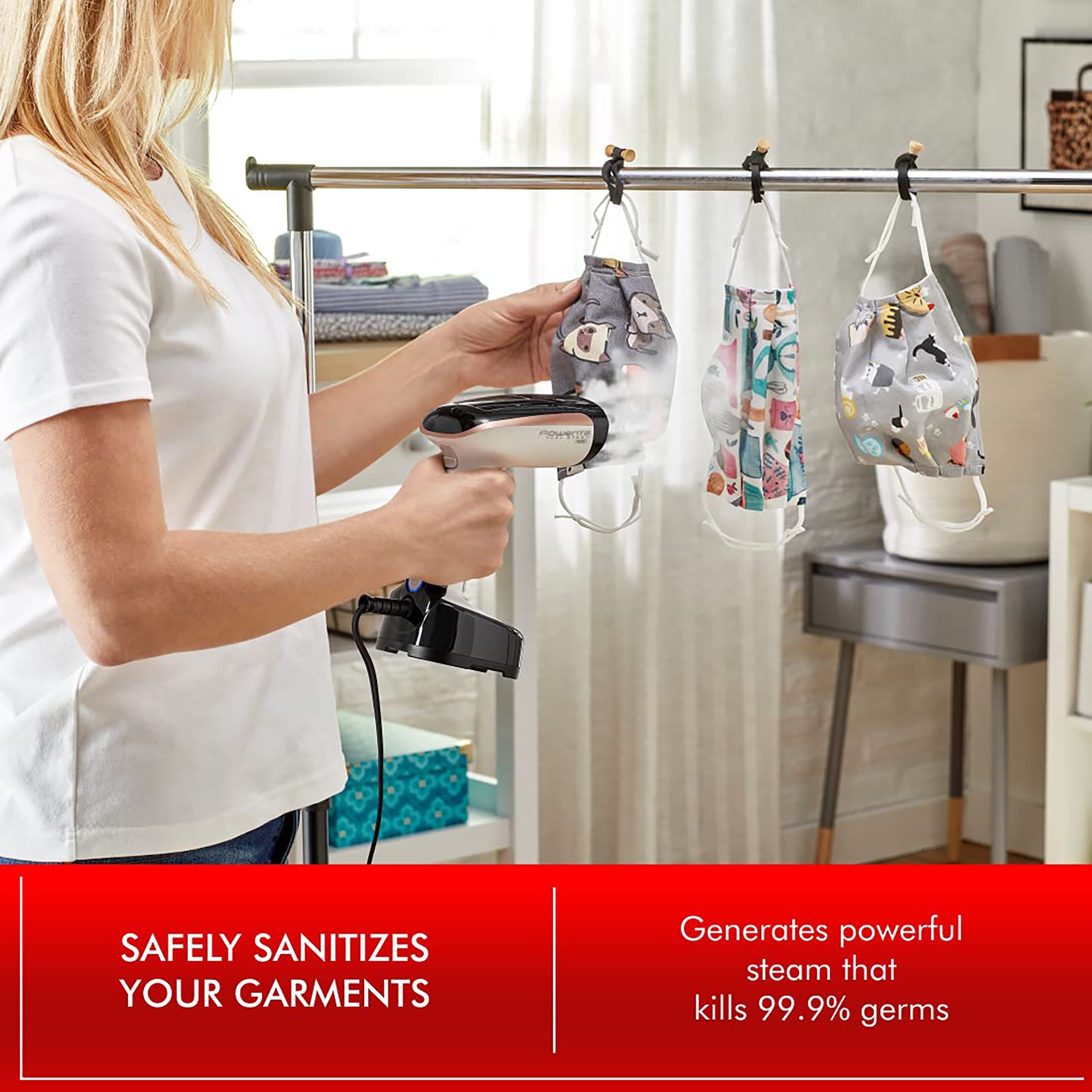 Tefal 1300 Watts 120ml Garment Steamer (Lightweight Design, DT303001, Black/White) Tefal 1300 Watts 120ml Garment Steamer (Lightweight Design, DT303001, Black/White)_2