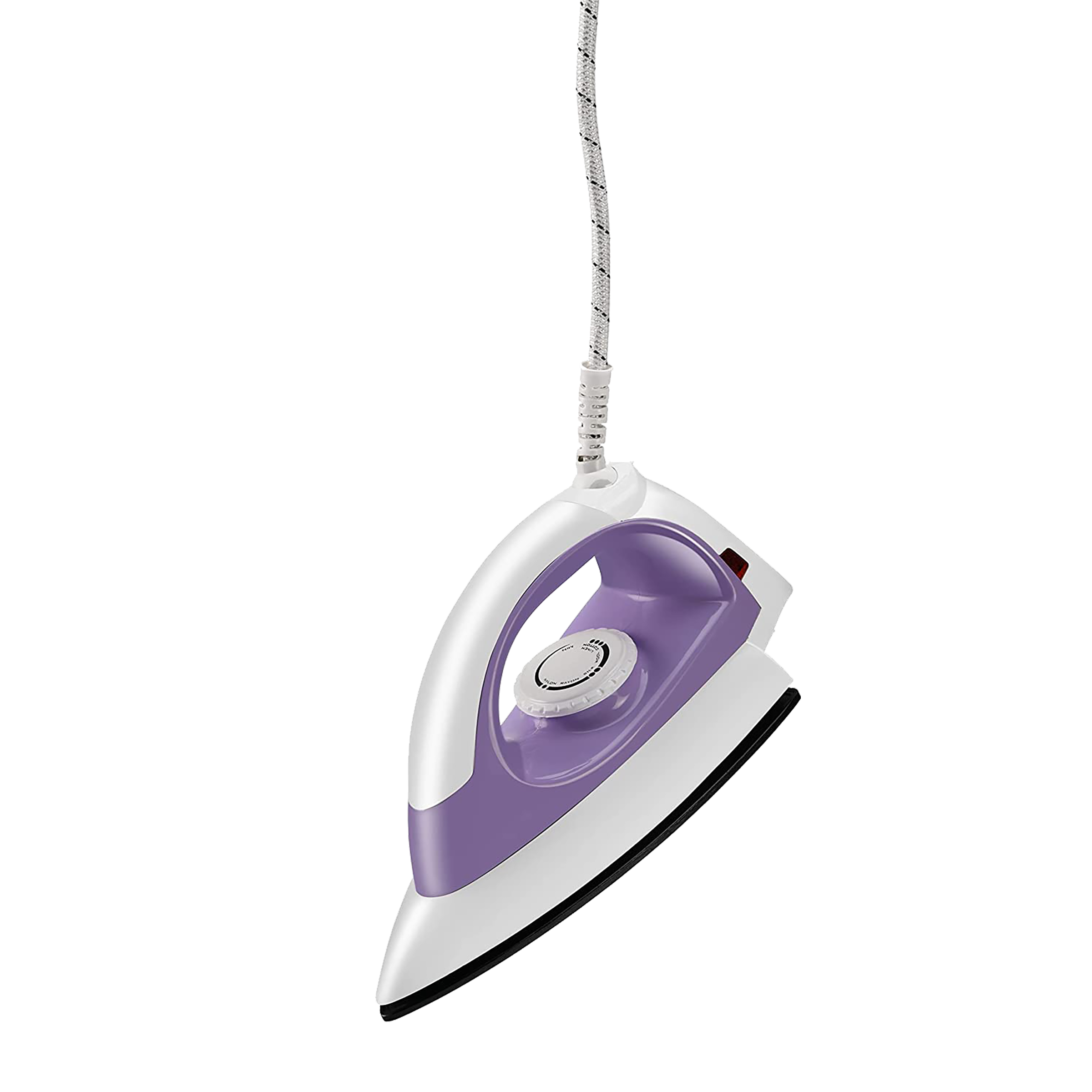 MAHARAJA WHITELINE Sleek DLx 1000 Watts Dry Iron (Weilberger Soleplate, DI-130, White/Violet)_2