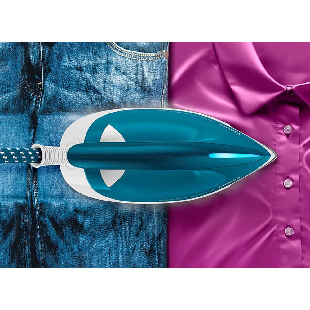 PHILIPS PerfectCare Compact Essential 2400 Watts 1300ml Steam Iron (Calc-Clean, Blue & White)_5