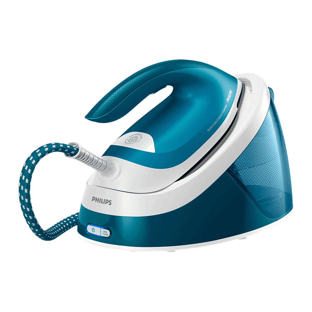 PHILIPS PerfectCare Compact Essential 2400 Watts 1300ml Steam Iron (Calc-Clean, Blue & White)_1
