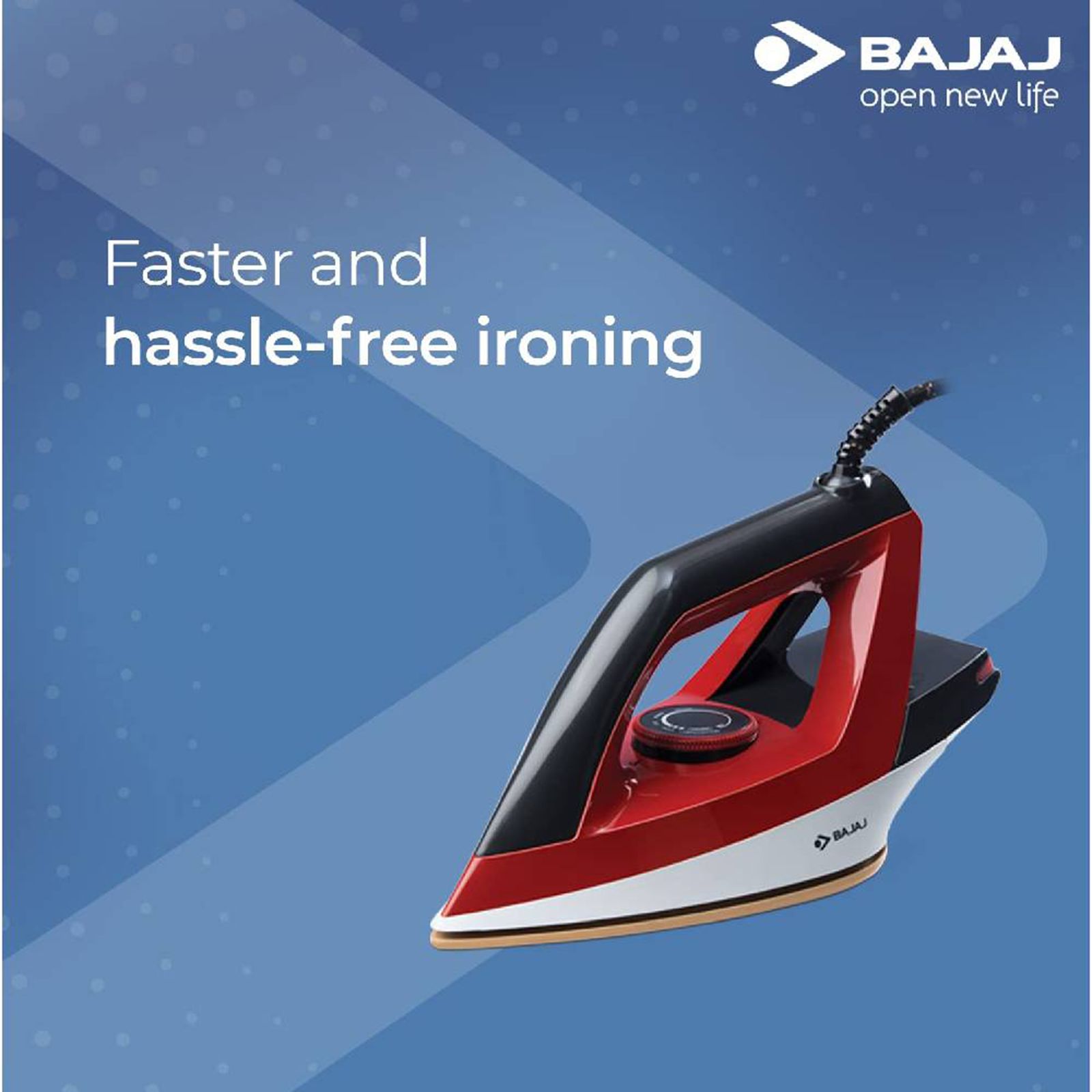 BAJAJ Splendora 1100 Watts Dry Iron (German Coating Technology, Red & Black)_4