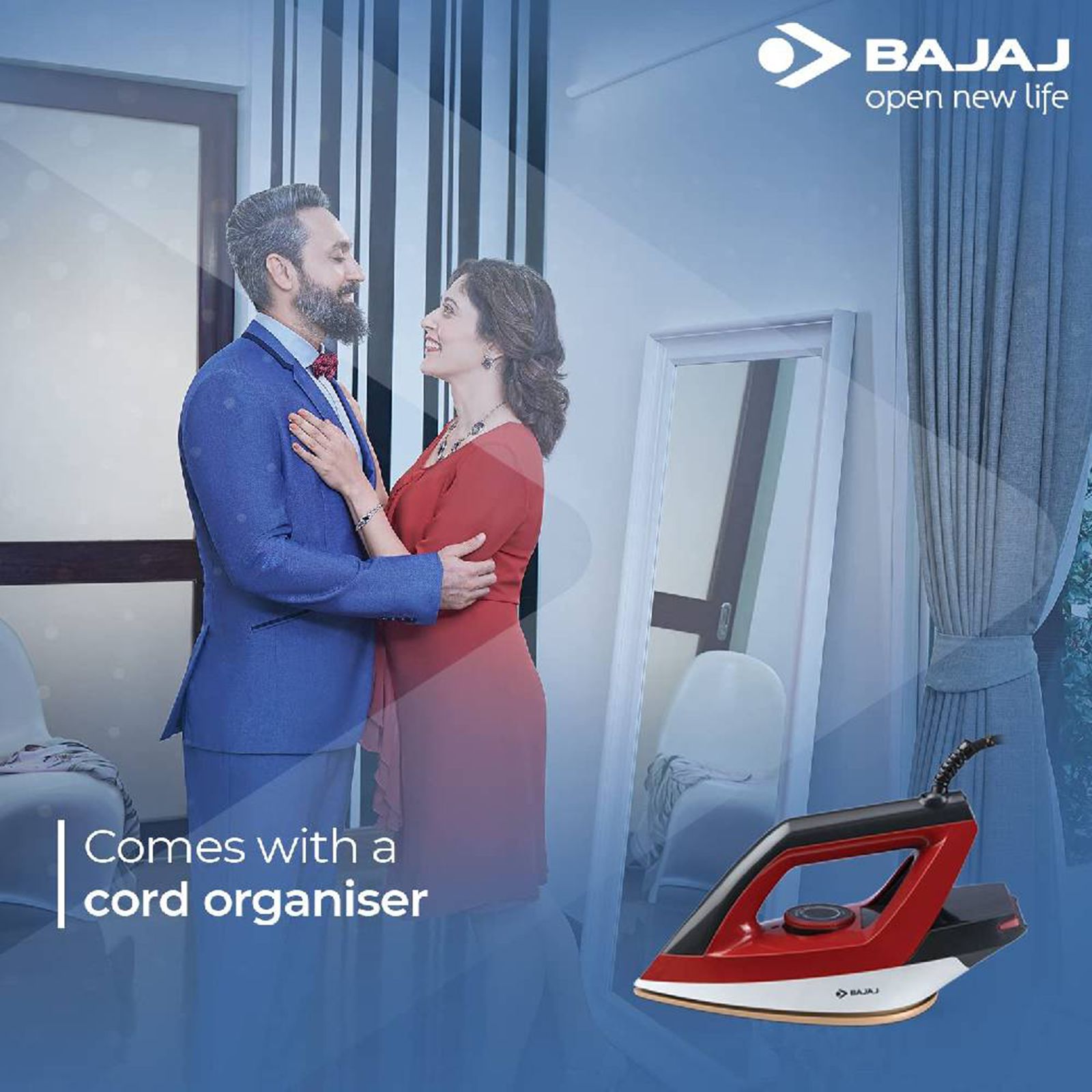 BAJAJ Splendora 1100 Watts Dry Iron (German Coating Technology, Red & Black)_3