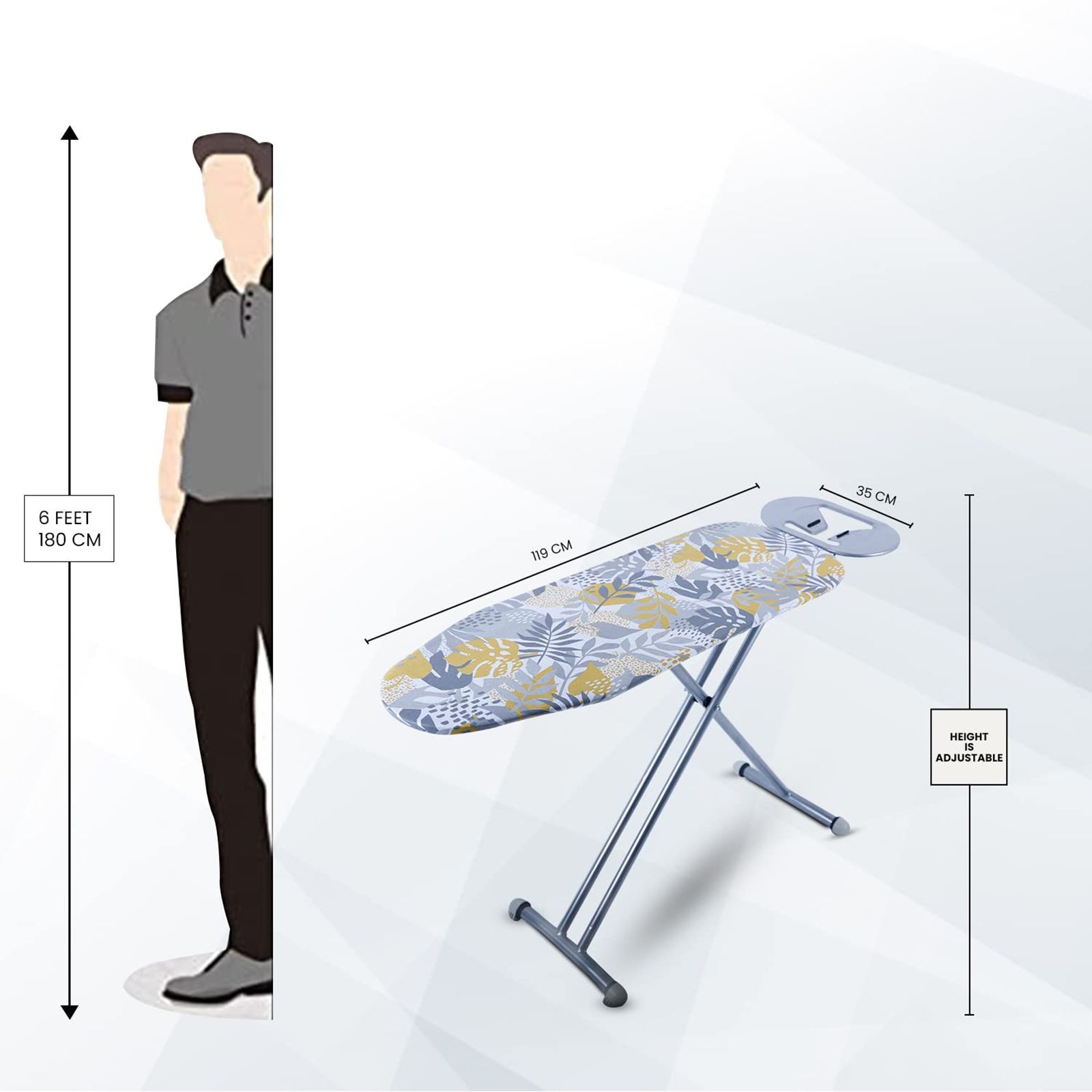 Peng Essentials Ironing Board (Heat Resistant, Floral_3-Leg_L3, Multicolor)_6