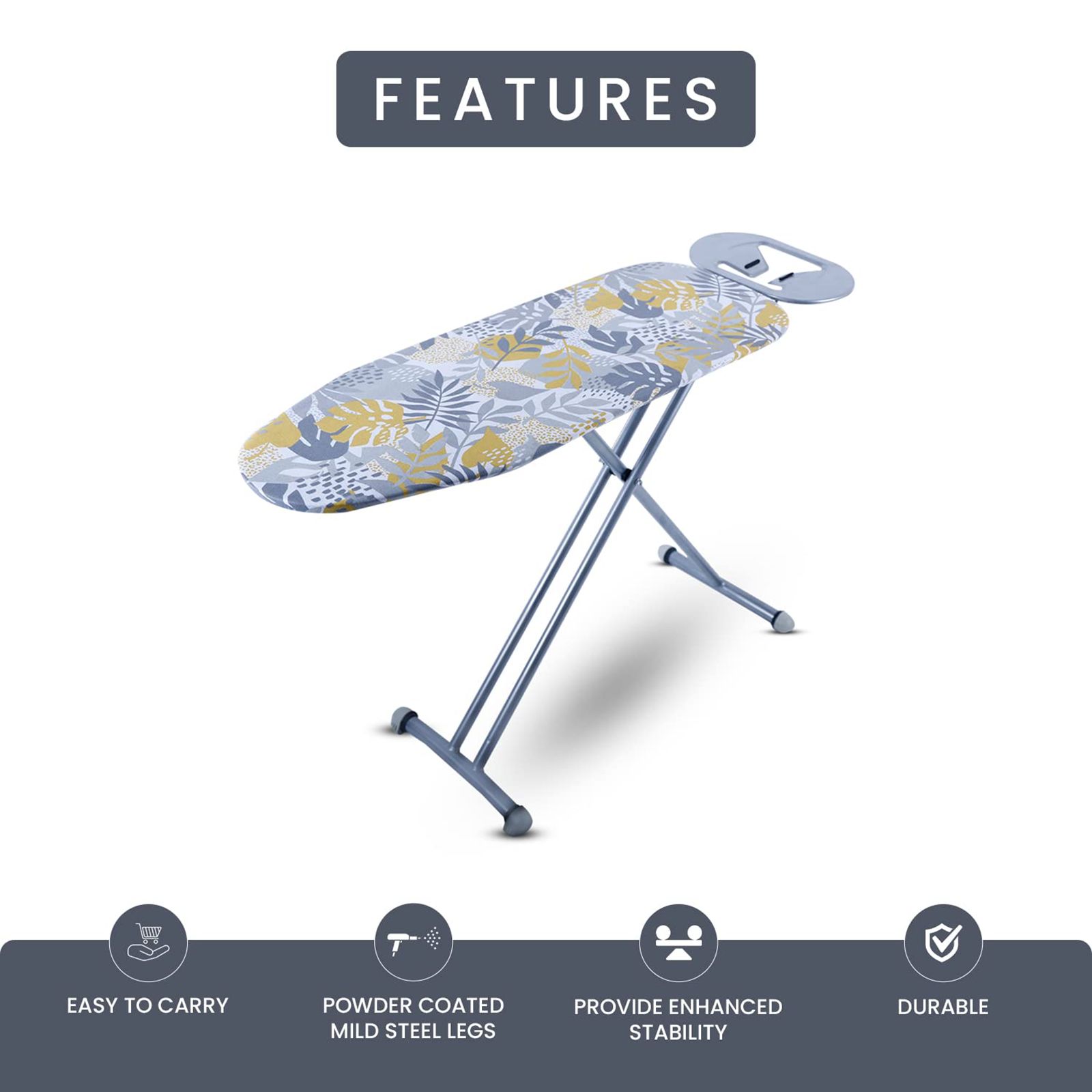 Peng Essentials Ironing Board (Heat Resistant, Floral_3-Leg_L3, Multicolor)_3
