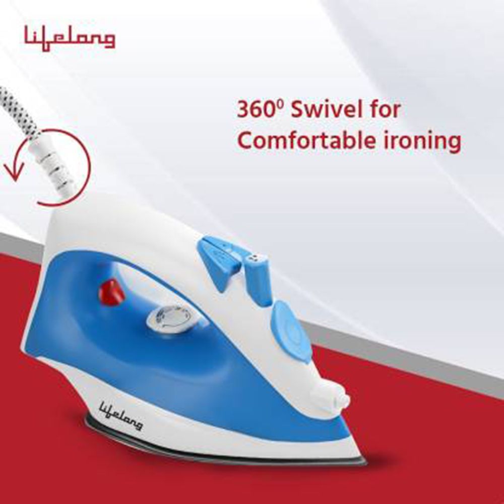Lifelong 1200 Watts Steam Iron (Triple Precision Tip, LLSI02, Blue)_4