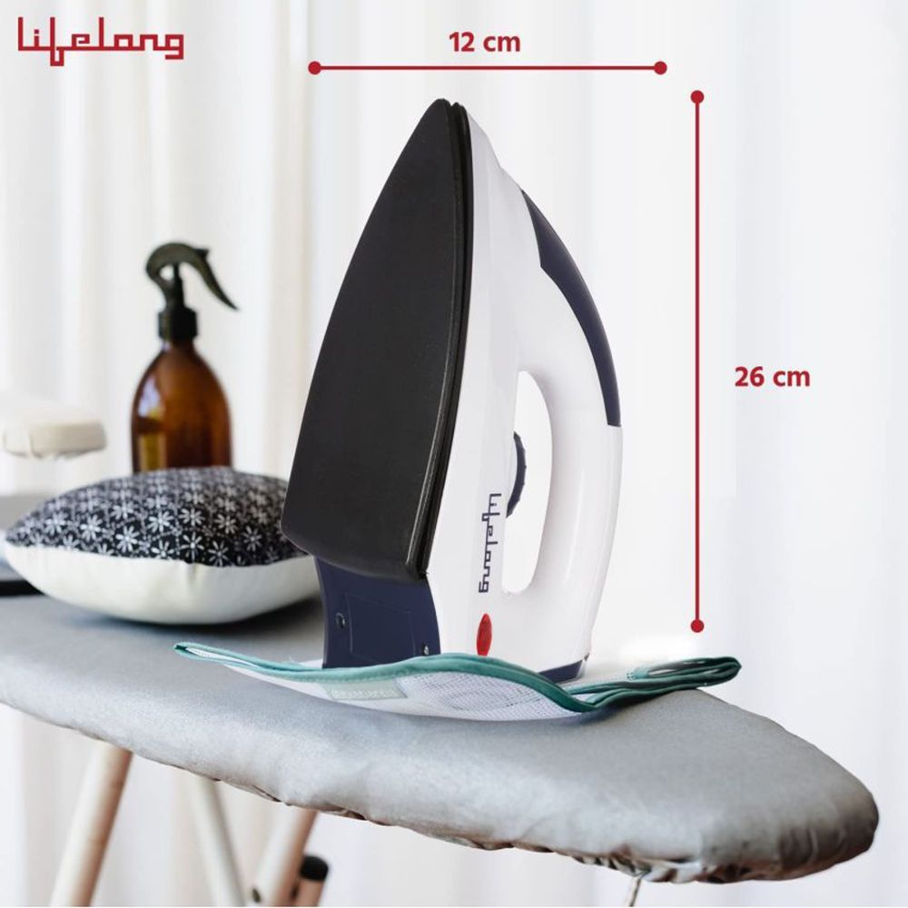 Lifelong 1000 Watts Dry Iron (Non-Stick Coating, LLDI30, White)_2