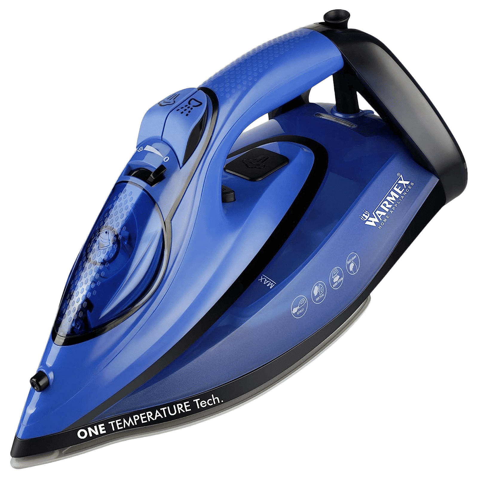 WARMEX 2200 Watts 360ml Steam Iron (3 Way Auto Shut Off Function, OTSI-2200, Blue and Black)_1