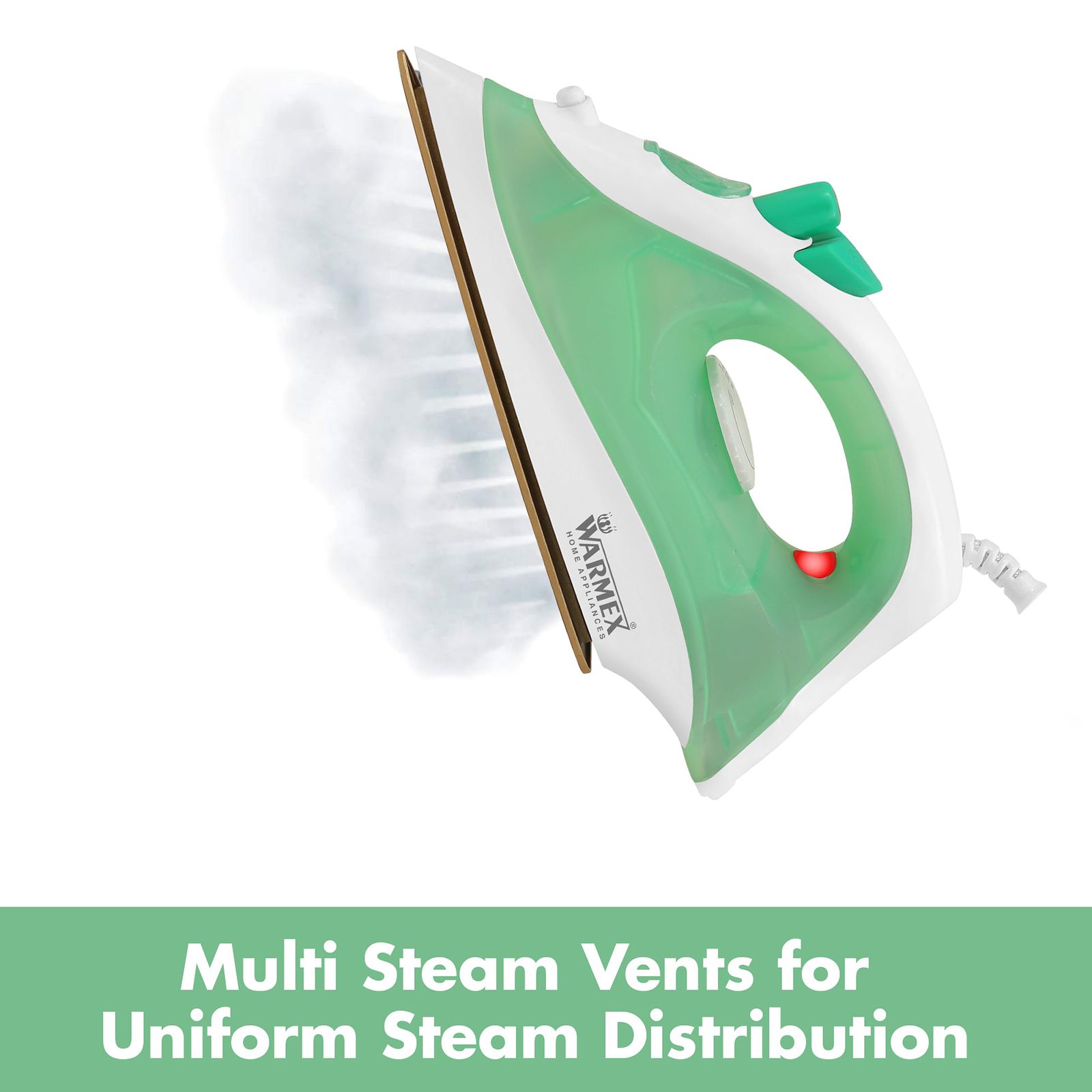 WARMEX Steam Glide 1200 Watts Steam Iron (Water Spray Function, Green)_6