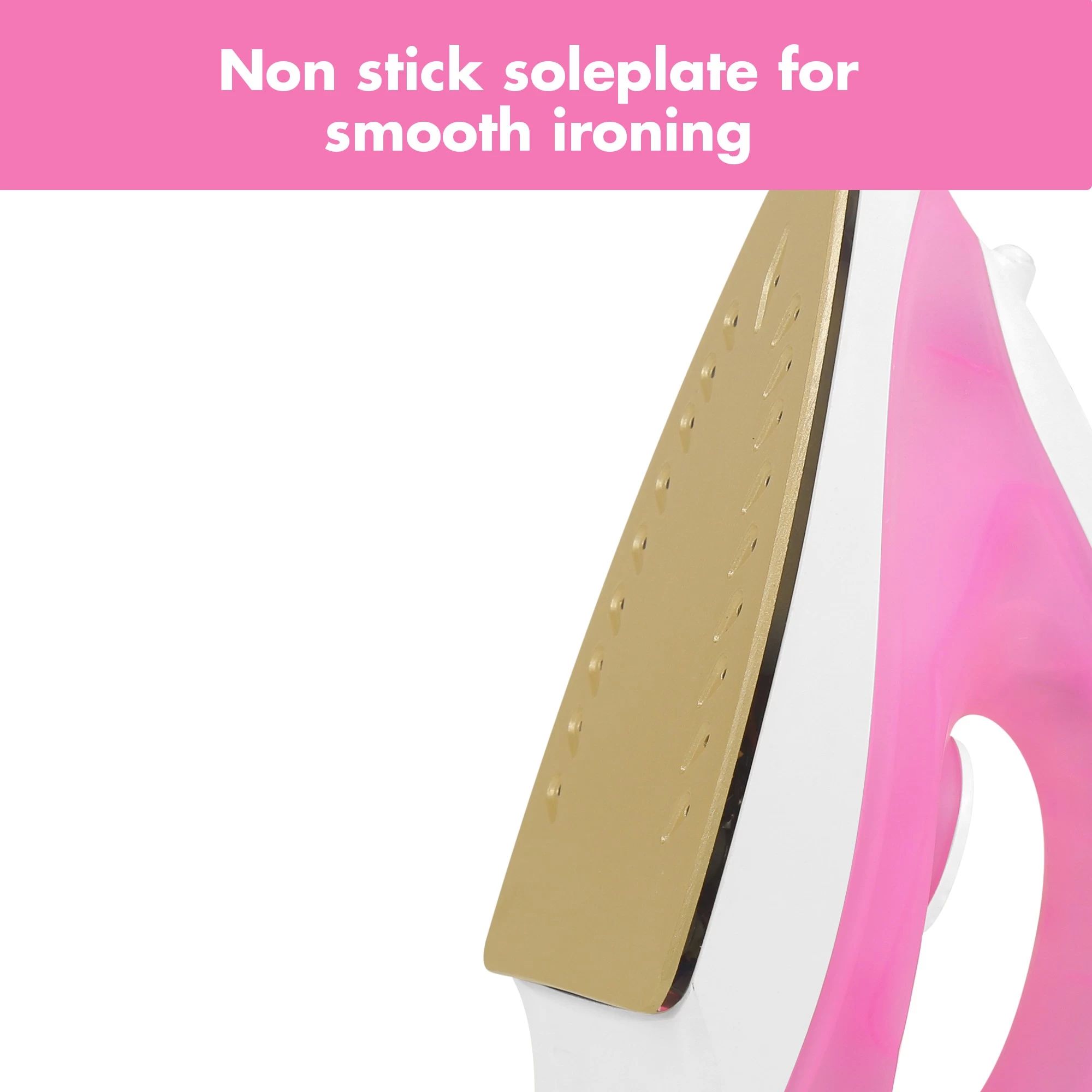 WARMEX Steam Glide 1200 Watts Steam Iron (Water Spray Function, Pink)_2