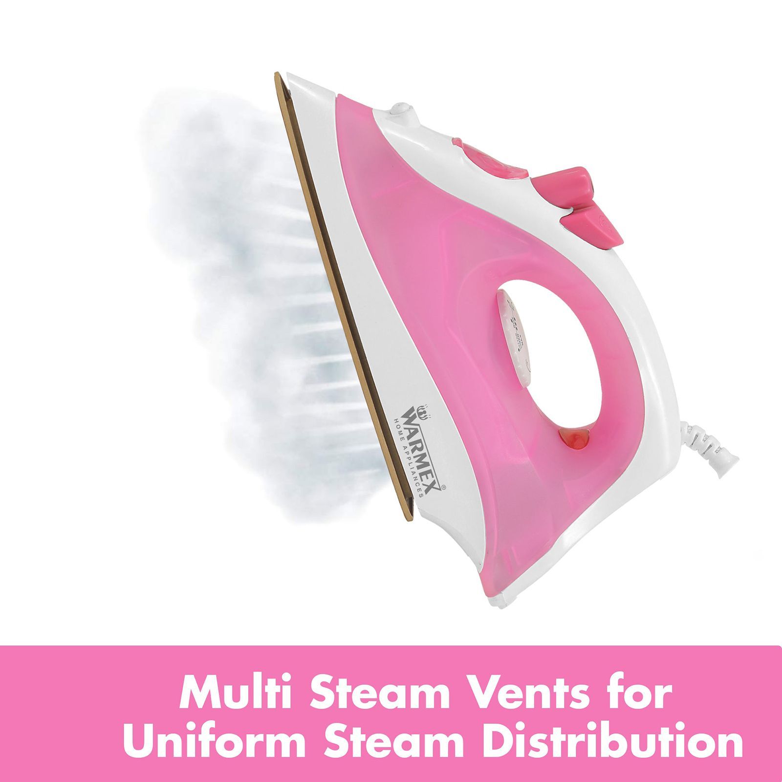 WARMEX Steam Glide 1200 Watts Steam Iron (Water Spray Function, Pink)_6