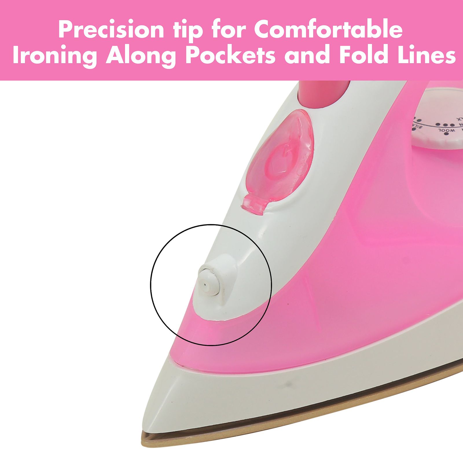 WARMEX Steam Glide 1200 Watts Steam Iron (Water Spray Function, Pink)_7