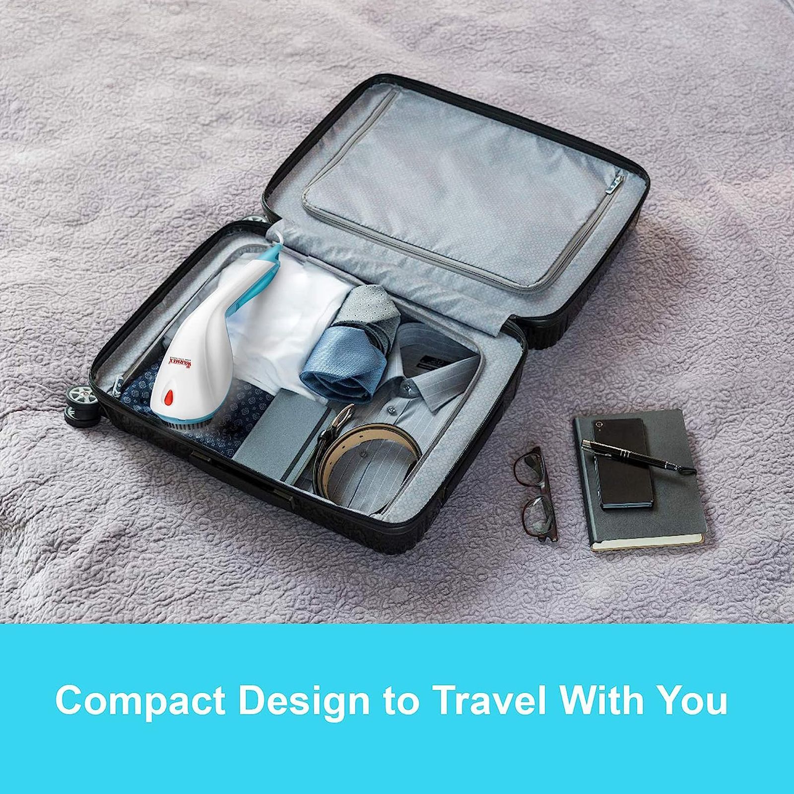 WARMEX 1200 Watts Handheld Garment Steamer (80ml Water Tank, Indicator Light, White and Blue) WARMEX 1200 Watts Handheld Garment Steamer (80ml Water Tank, Indicator Light, White and Blue)_5