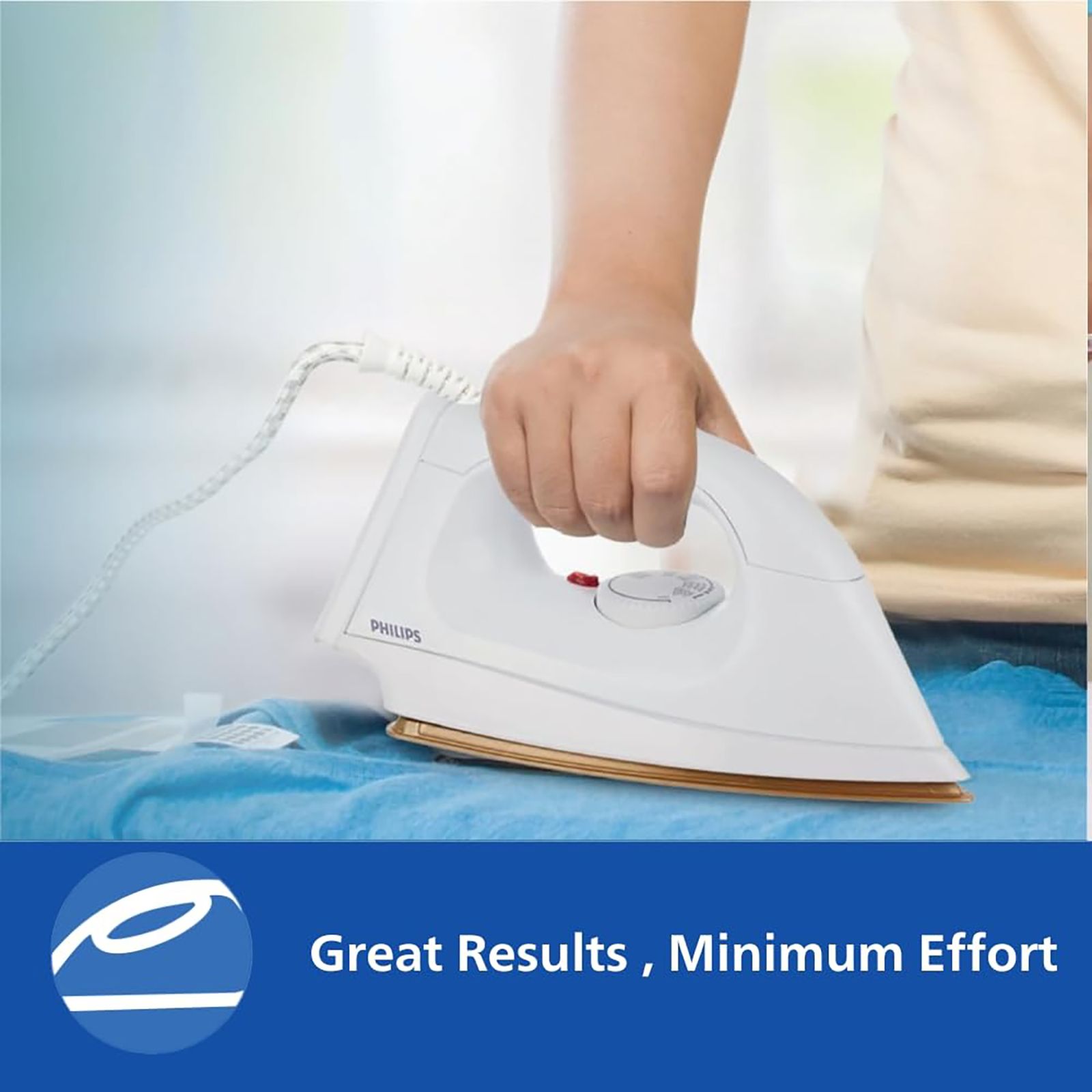 PHILIPS HI114 1000 Watts Dry Iron (Iron Temperature-ready Light, White)_6