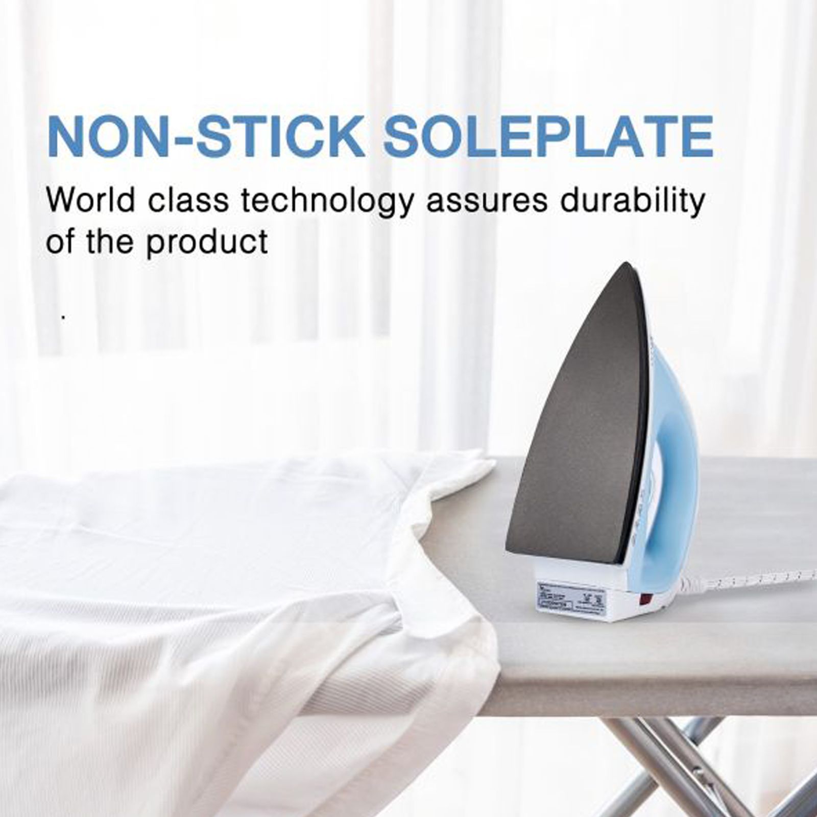 Syska Eco 800 Watts Dry Iron (Non-stick Soleplate, SDI-800, Blue)_2