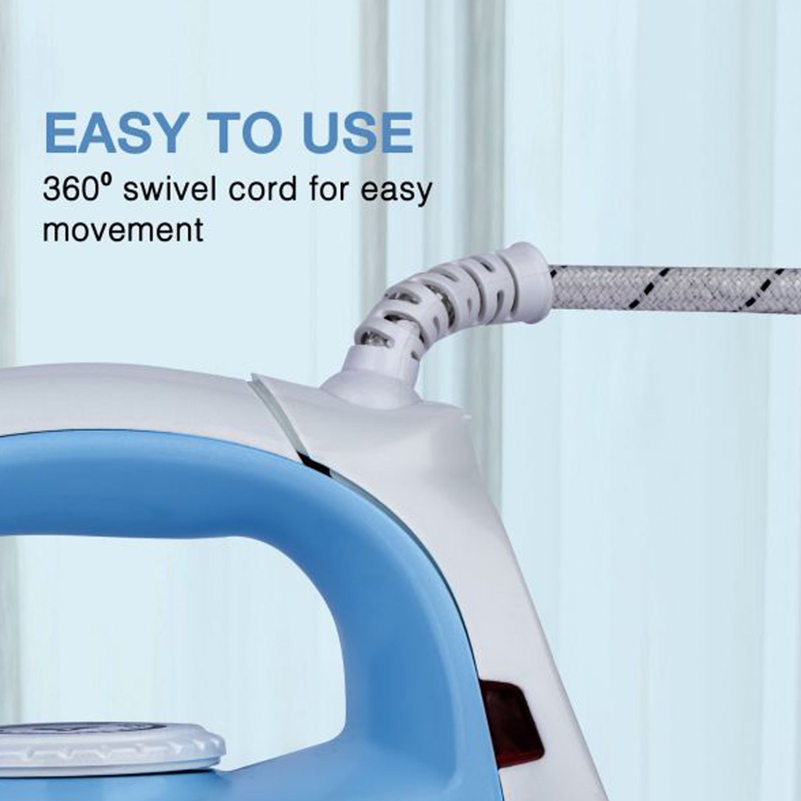 Syska Eco 800 Watts Dry Iron (Non-stick Soleplate, SDI-800, Blue)_4