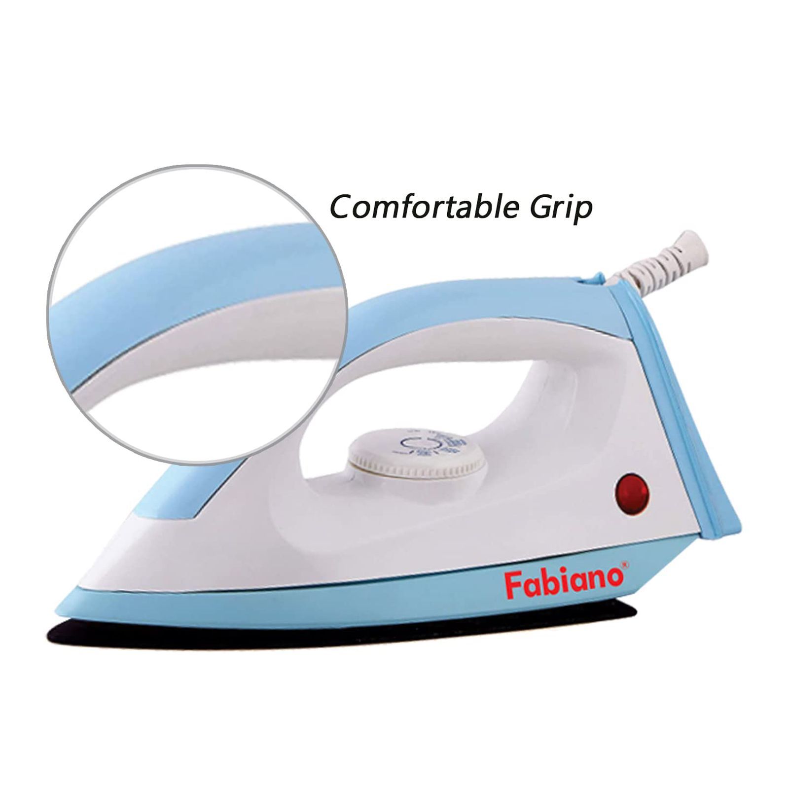 Fabiano Husky 1100 Watts Dry Iron (Comfortable Grip, White & Blue)_4