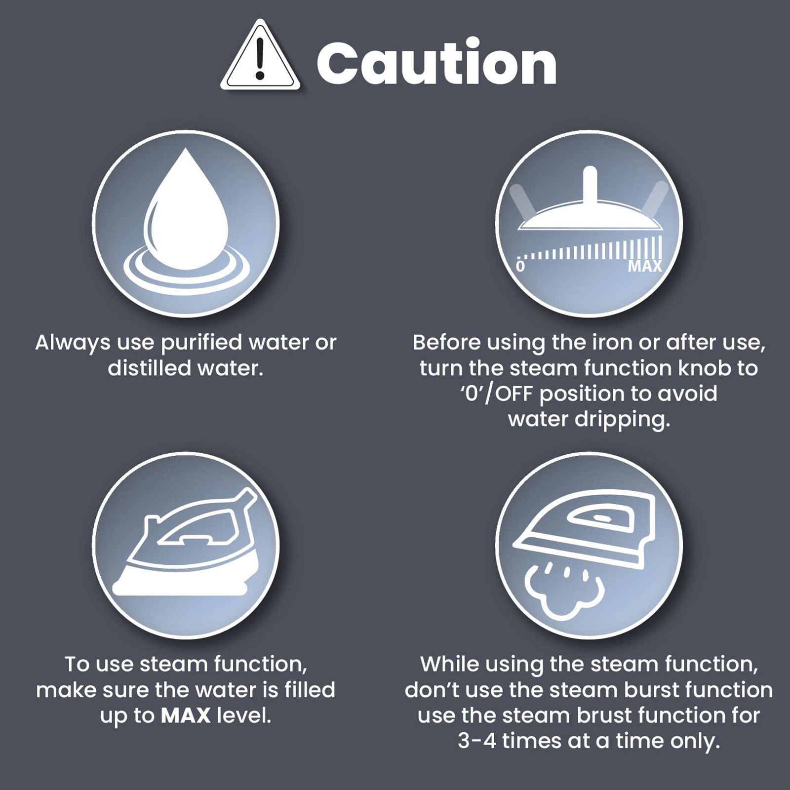 AGARO Royal 2000 Watts 320ml Steam Iron (Anti-Calc, Blue) AGARO Royal 2000 Watts 320ml Steam Iron (Anti-Calc, Blue)_6