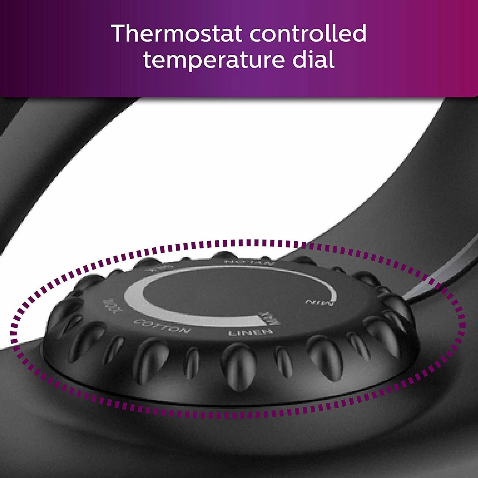 PHILIPS GC181/80 1000 Watts Dry Iron (Ergonomic Grip, Black)_4